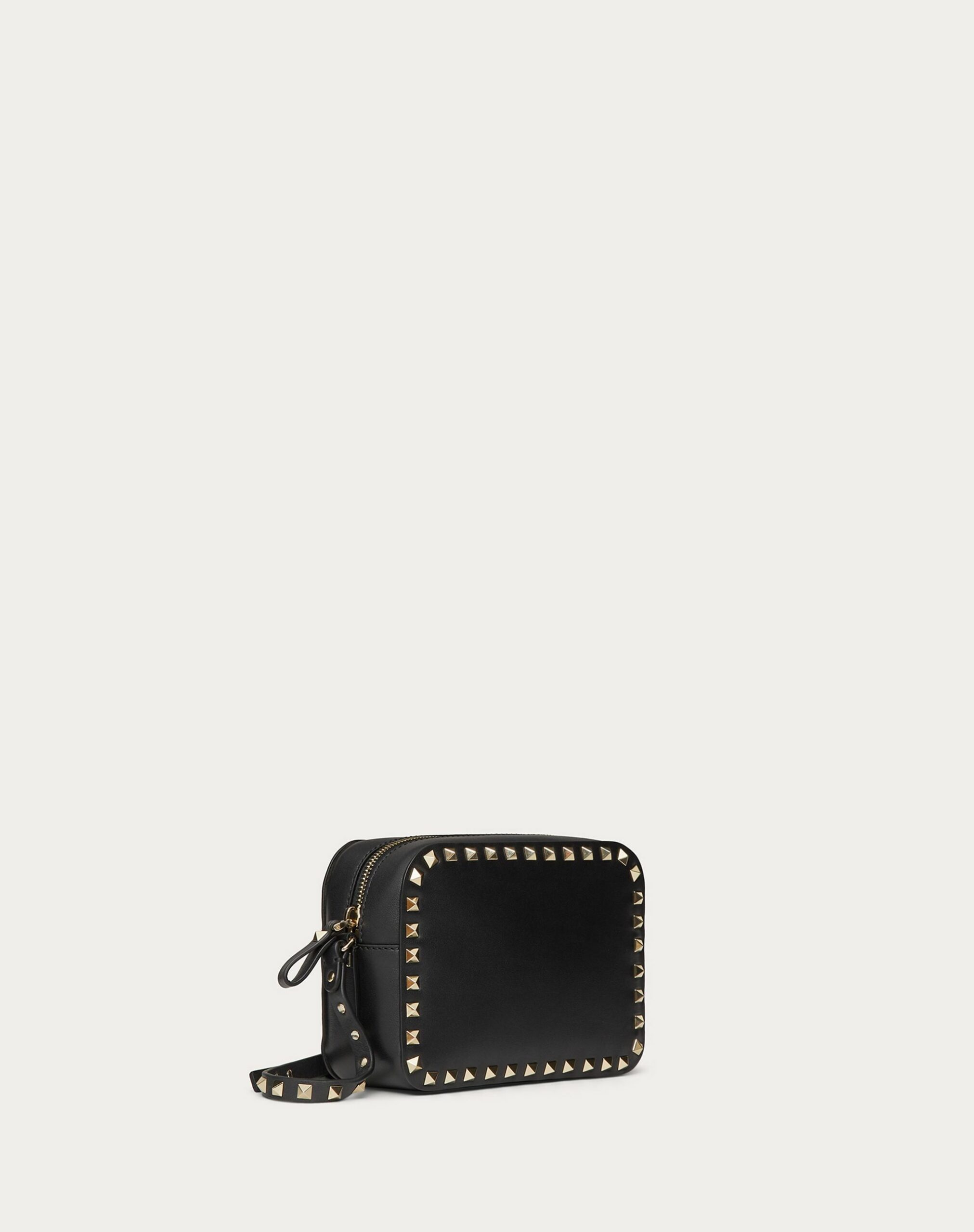 Valentino Small Rockstud Calfskin Crossbody Bag Black (WW0B0809BOL0NO)