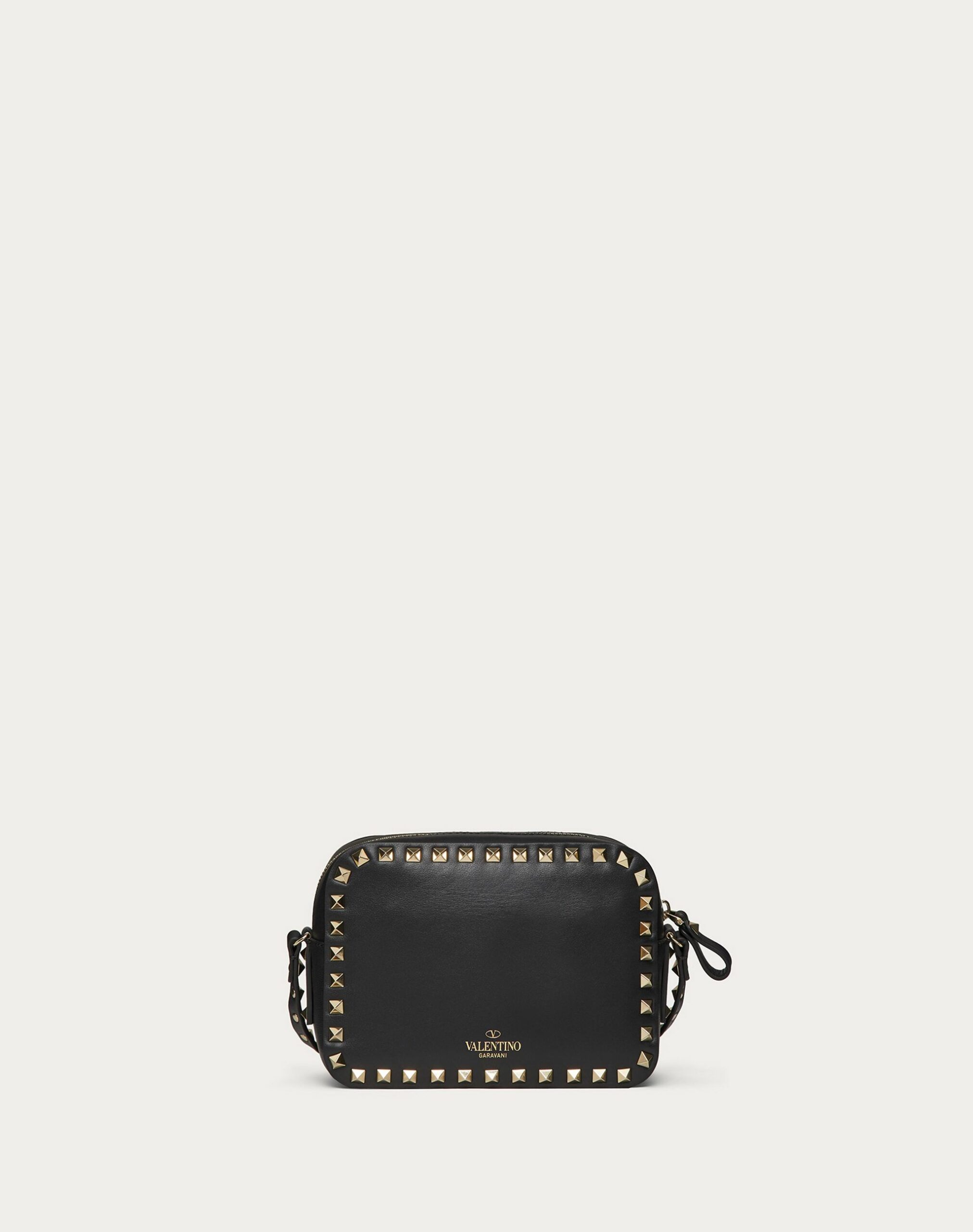 Valentino Small Rockstud Calfskin Crossbody Bag Black (WW0B0809BOL0NO)