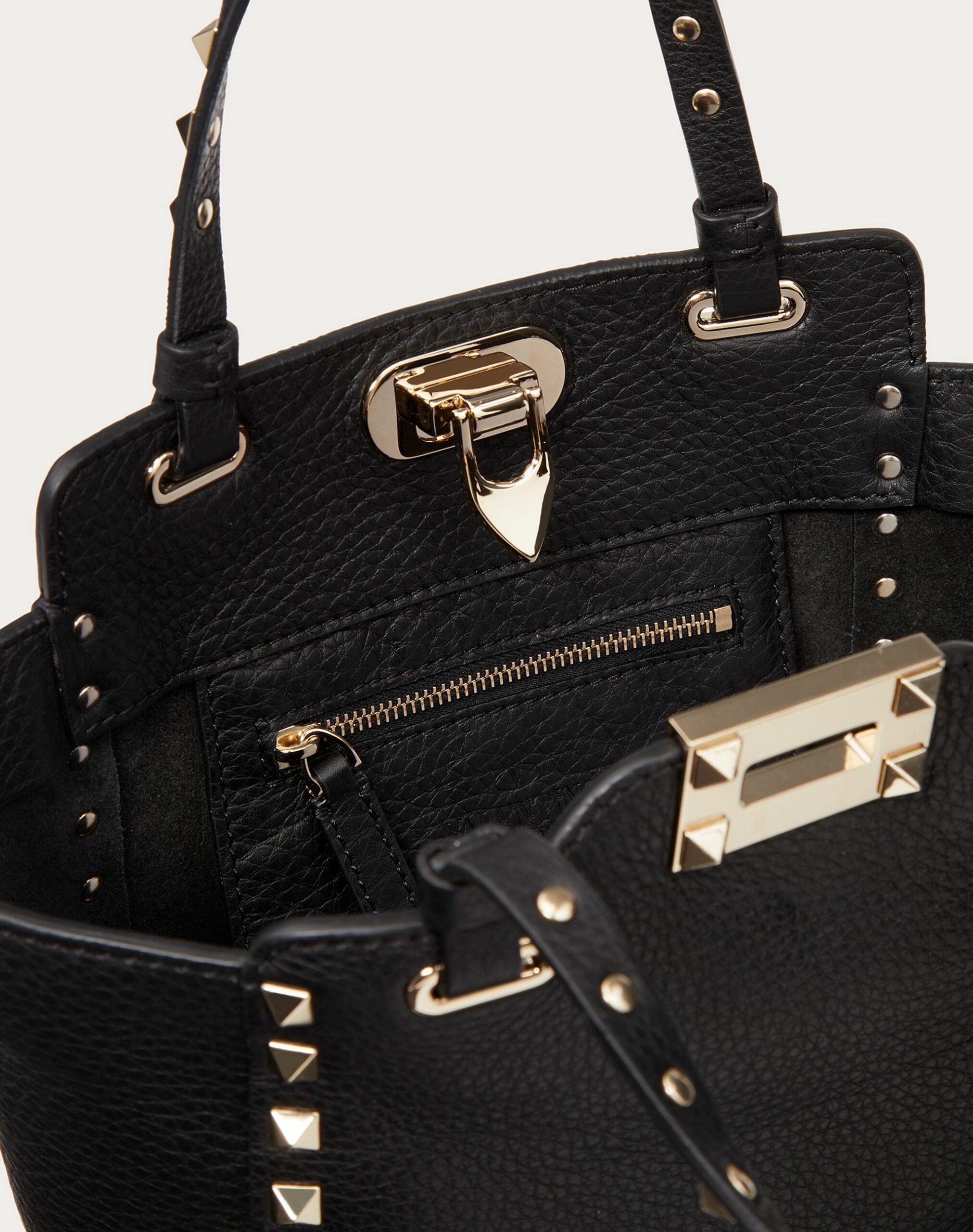 Valentino Mini Rockstud Grainy Calfskin Bag Black (XW2B0861VSF0NO)