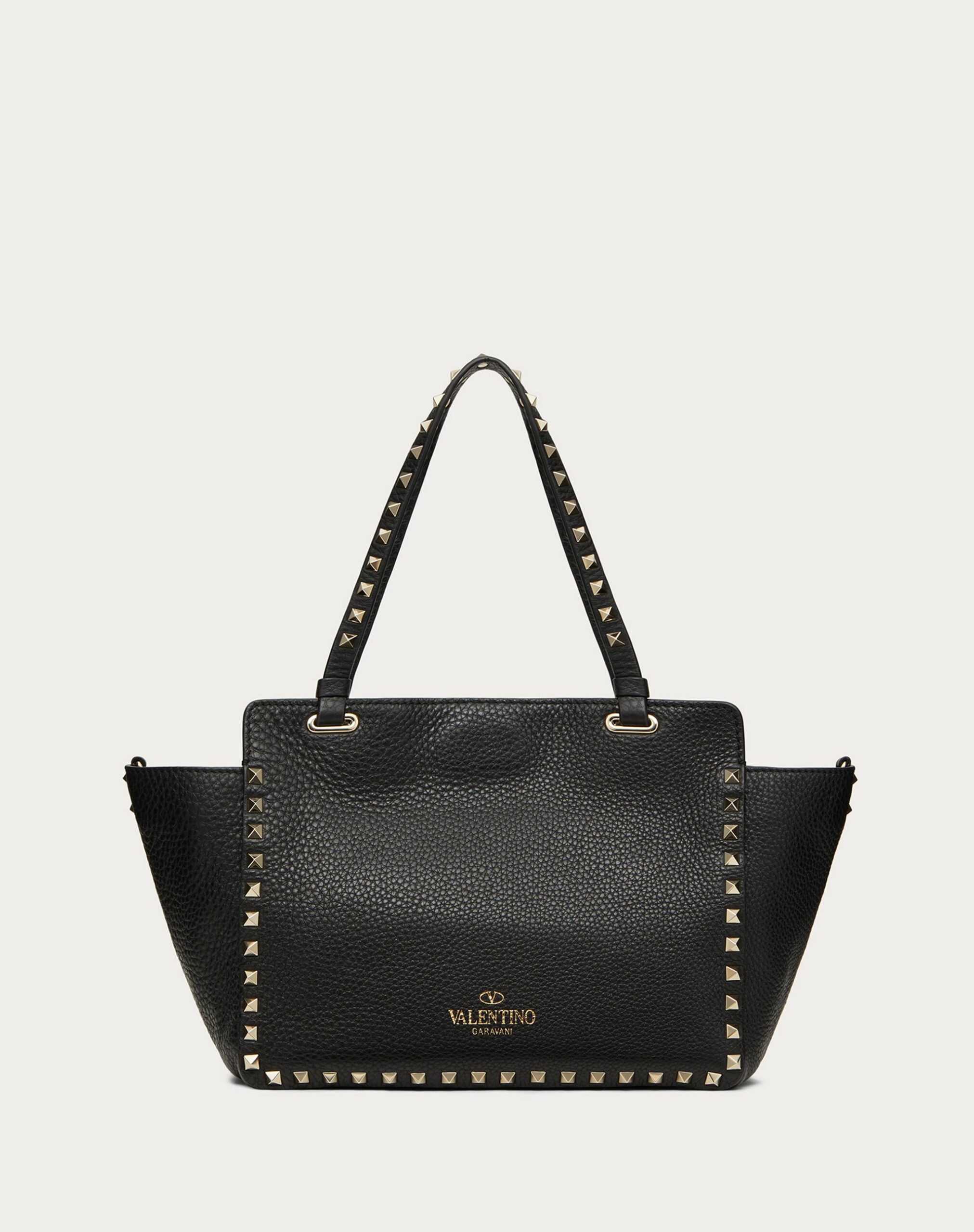 Valentino Small Grain Calfskin Leather Rockstud Bag Black (ZW2B0037VSF0NO)