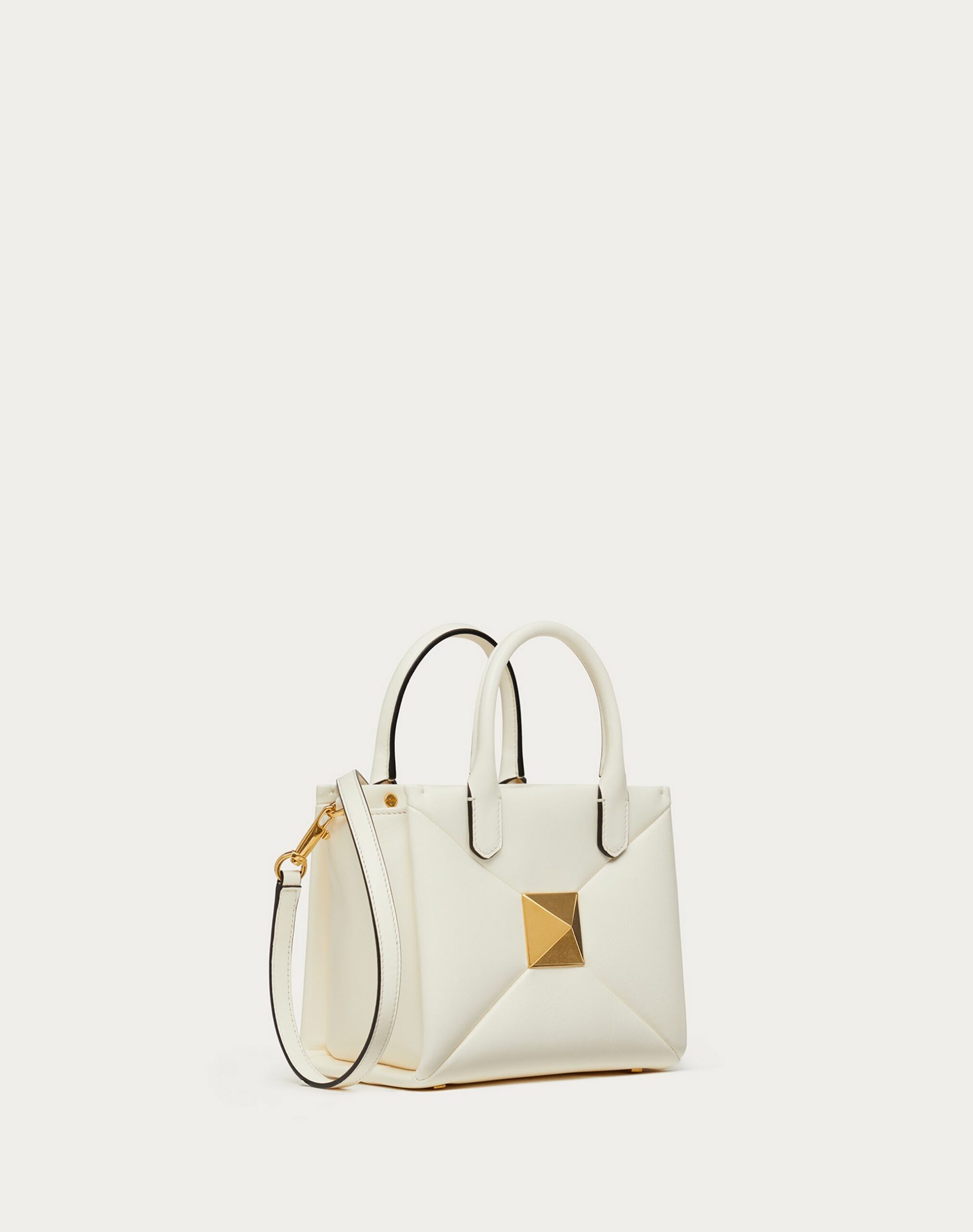 Valentino Small One Stud Nappa Handbag Ivory (1W2B0K59HHX098)