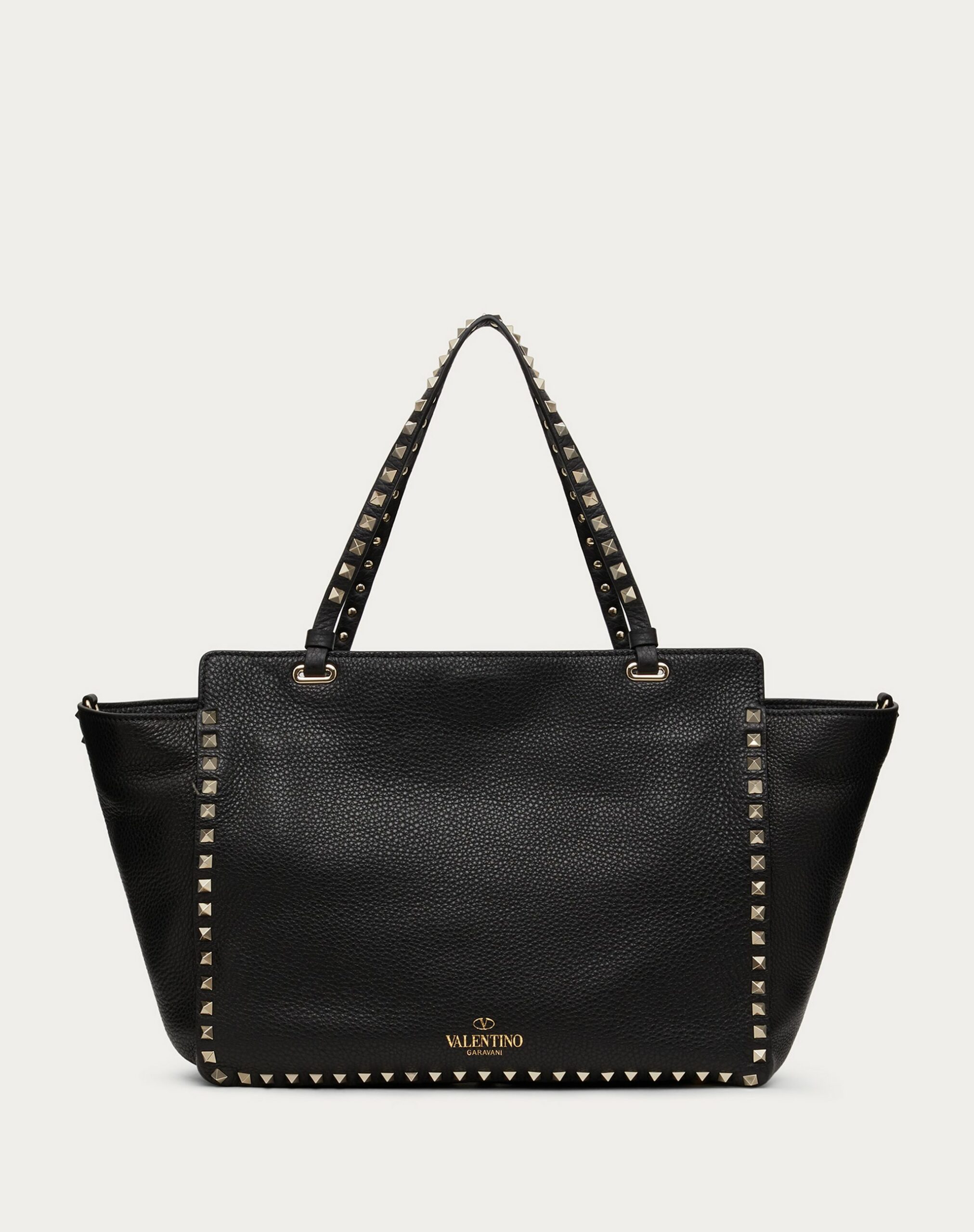 Valentino Medium Grainy Calfskin Rockstud Bag Black (ZW2B0970VSF0NO)