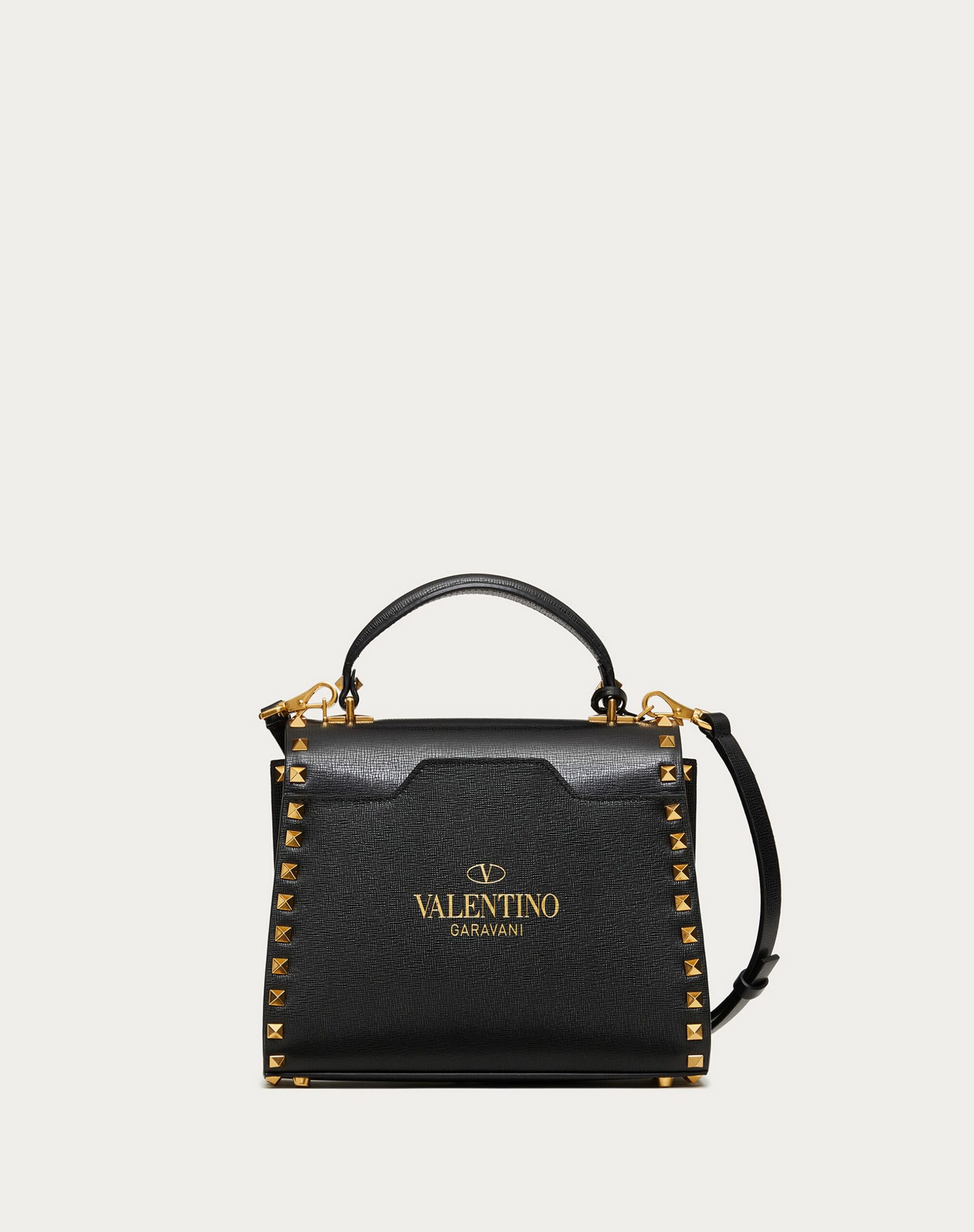 Valentino Small Rockstud Grainy Calfskin Handbag Black (XW0B0J71WAX0NO)