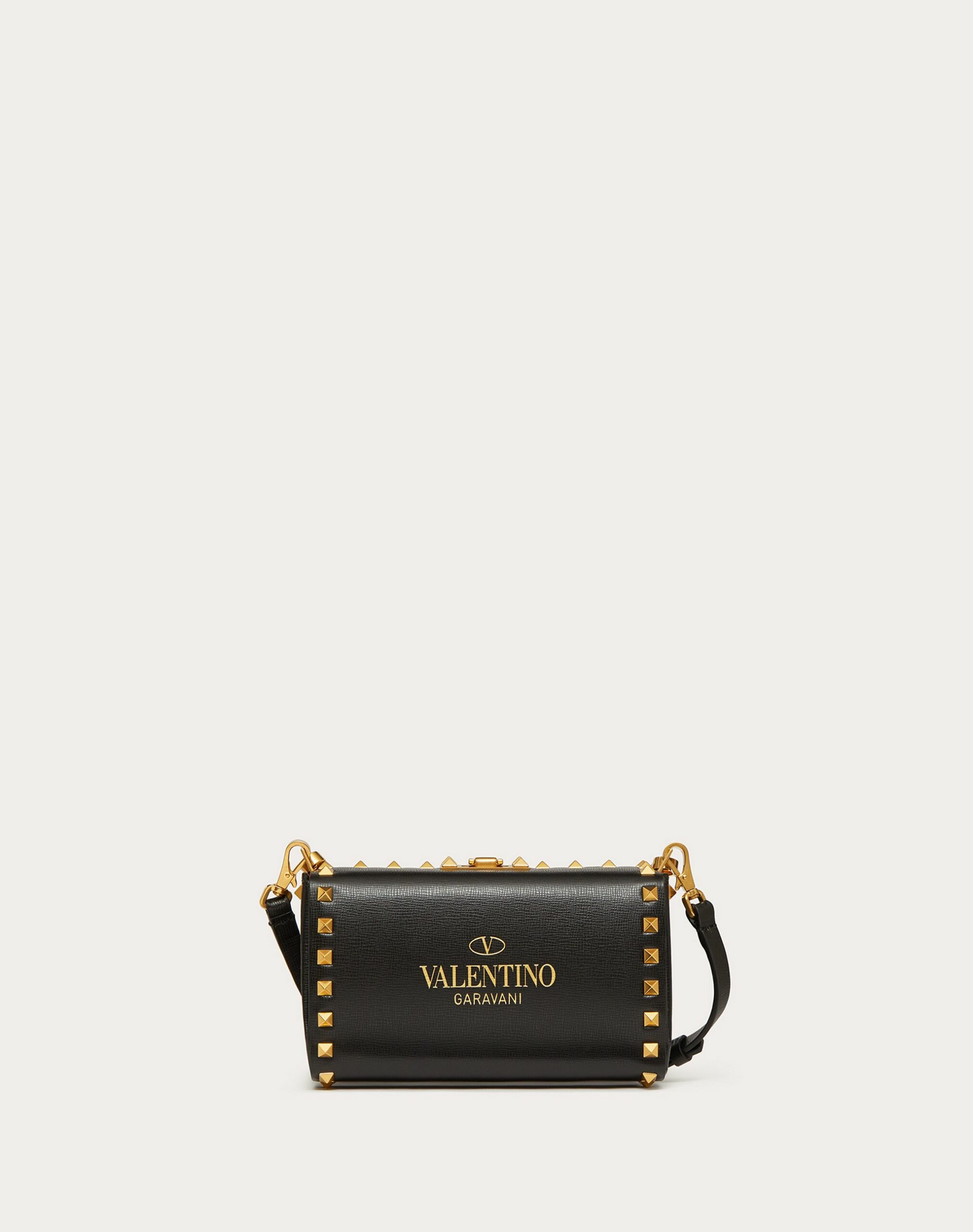 Valentino Rockstud Grainy Calfskin Clutch Black (WW0B0J89WAX0NO)