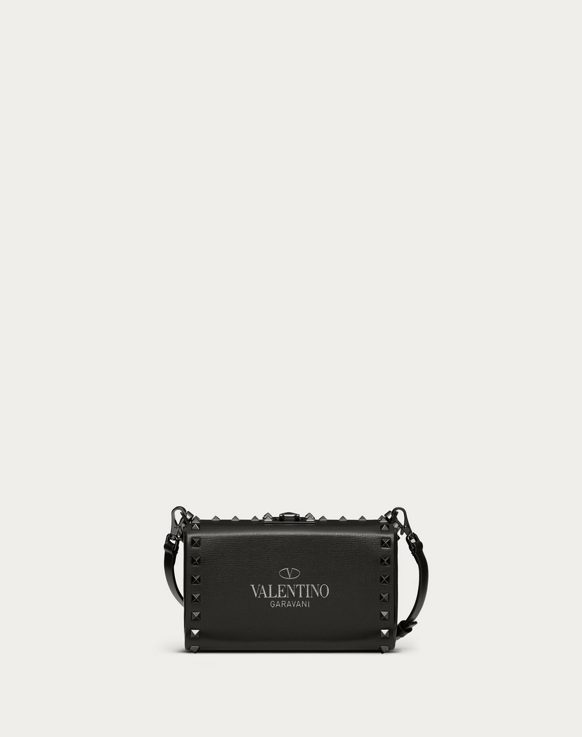 Valentino Rockstud Grainy Calfskin Clutch Black (WW0B0J89HCR0NO)