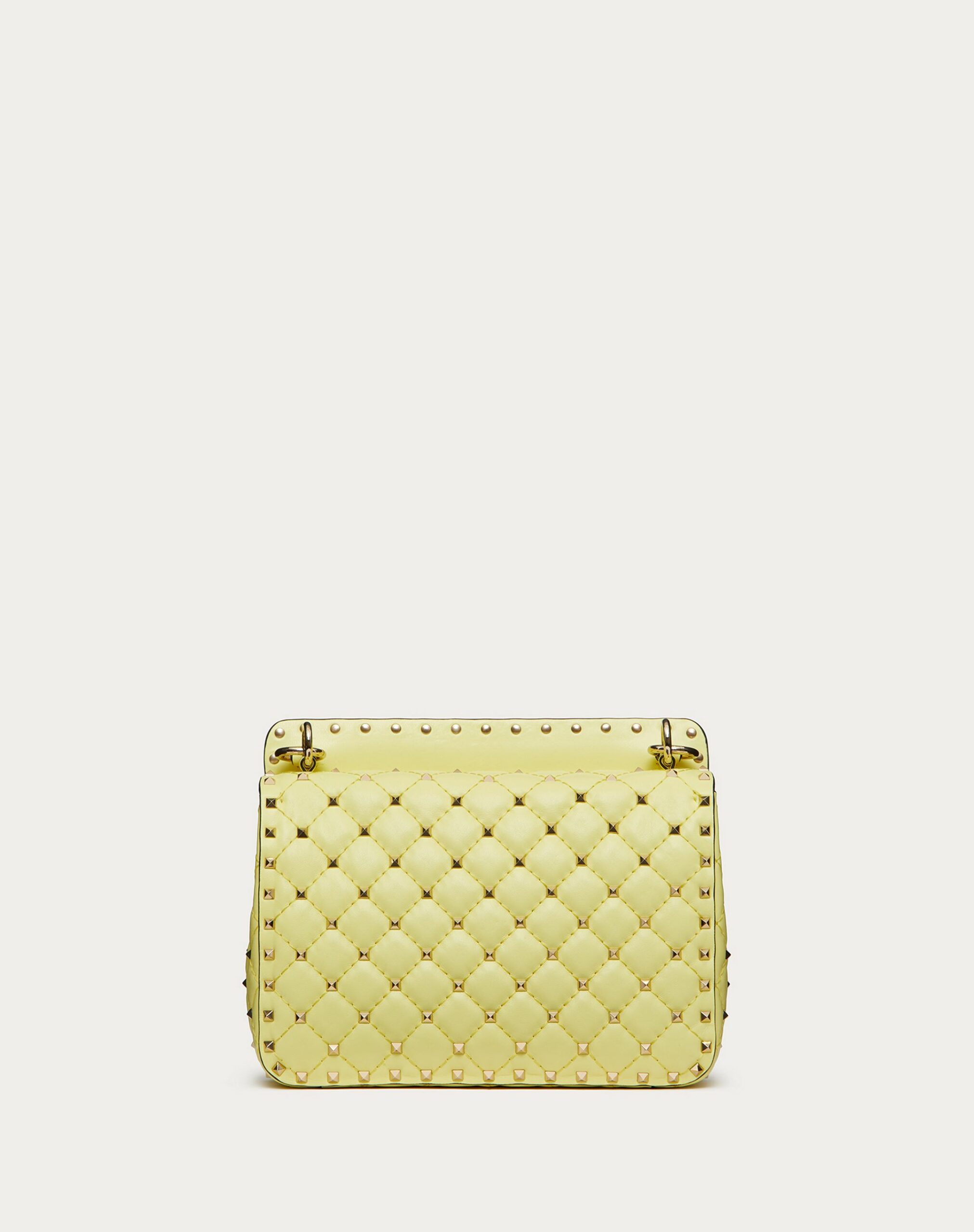 Valentino Medium Nappa Rockstud Spike Bag Light Yellow (XW0B0122NAPM20)