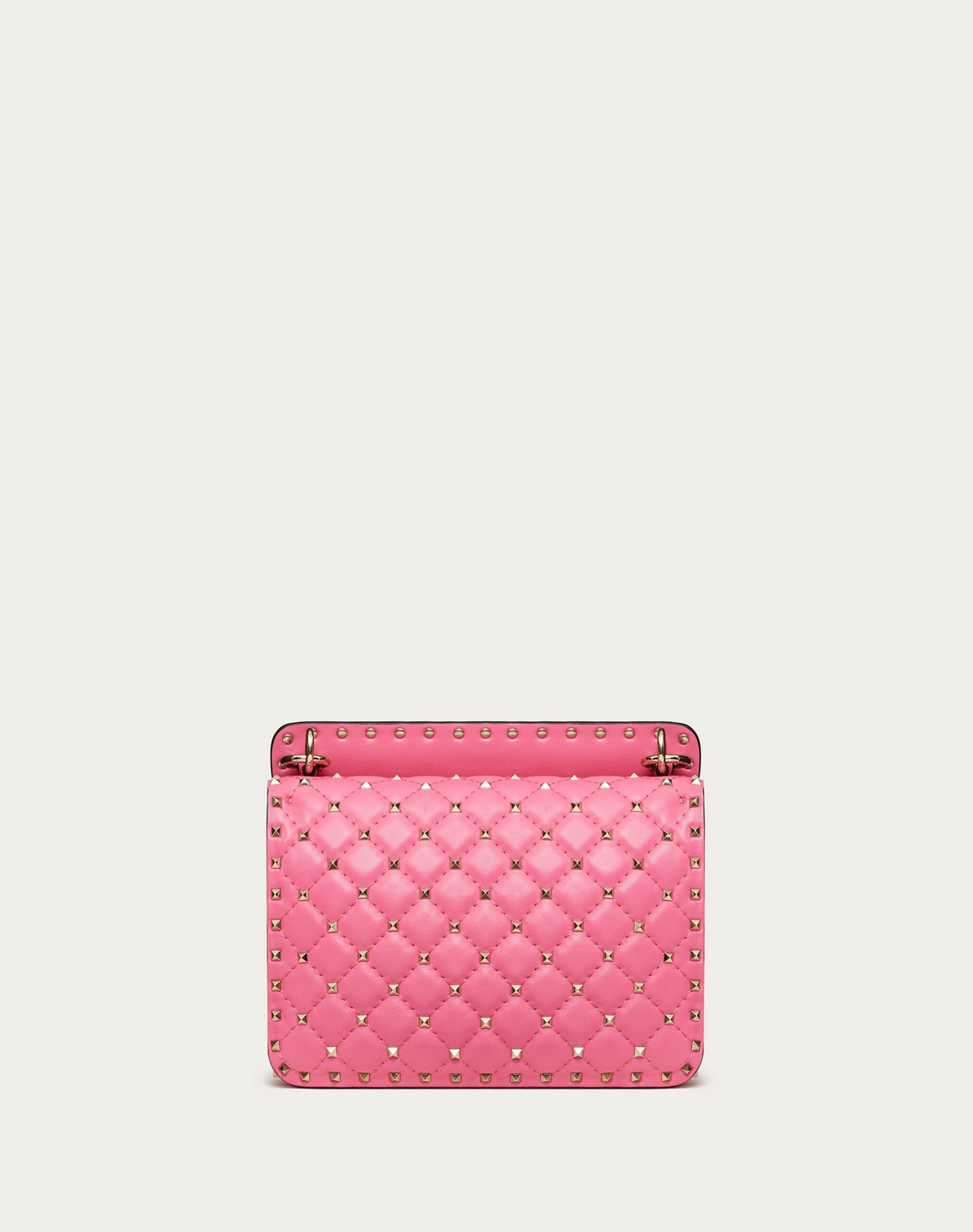 Valentino Medium Rockstud Spike Nappa Leather Bag Pink (XW2B0122NAPHW4)