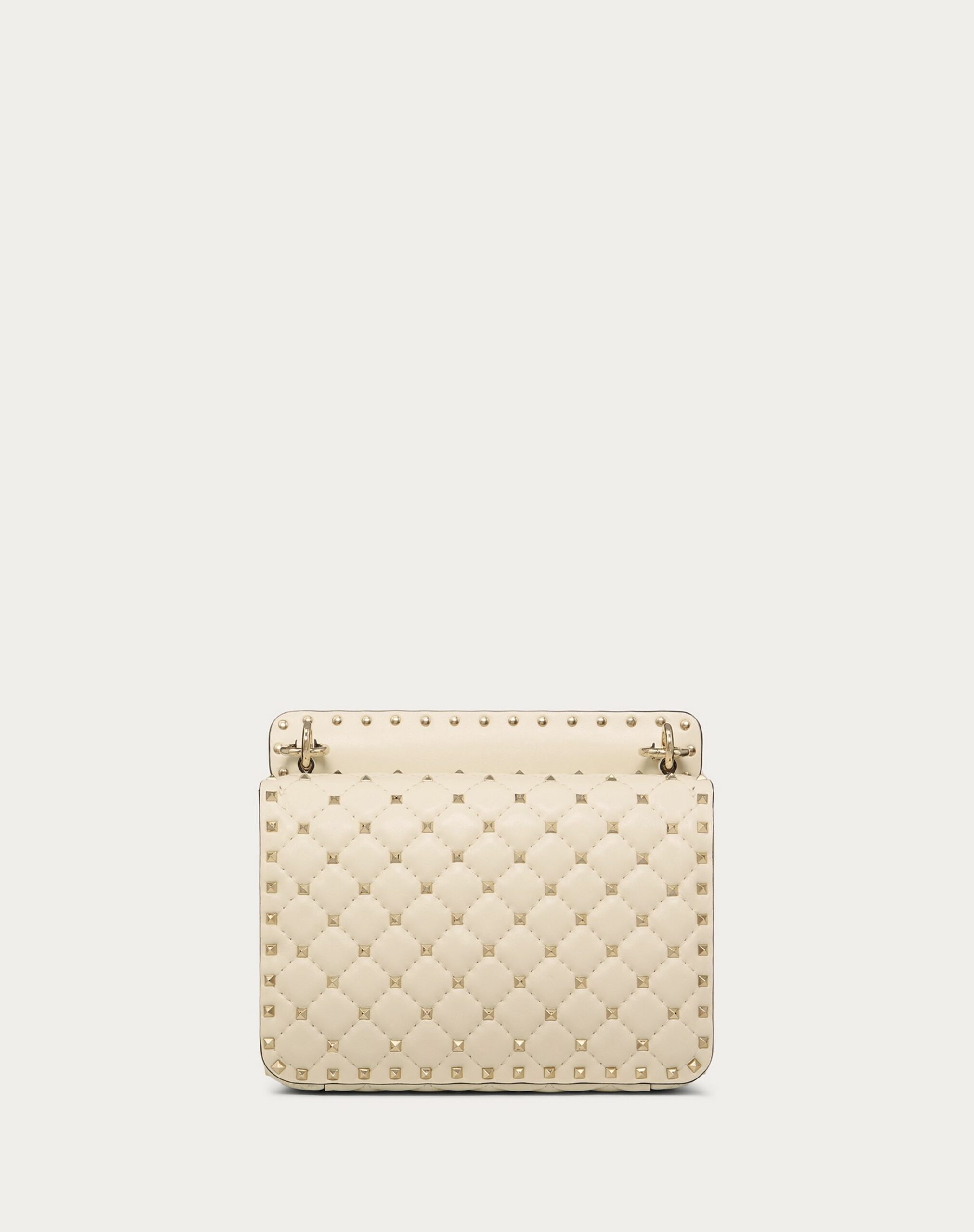 Valentino Medium Rockstud Spike Nappa Leather Bag Light Ivory (1W2B0122NAPI16)