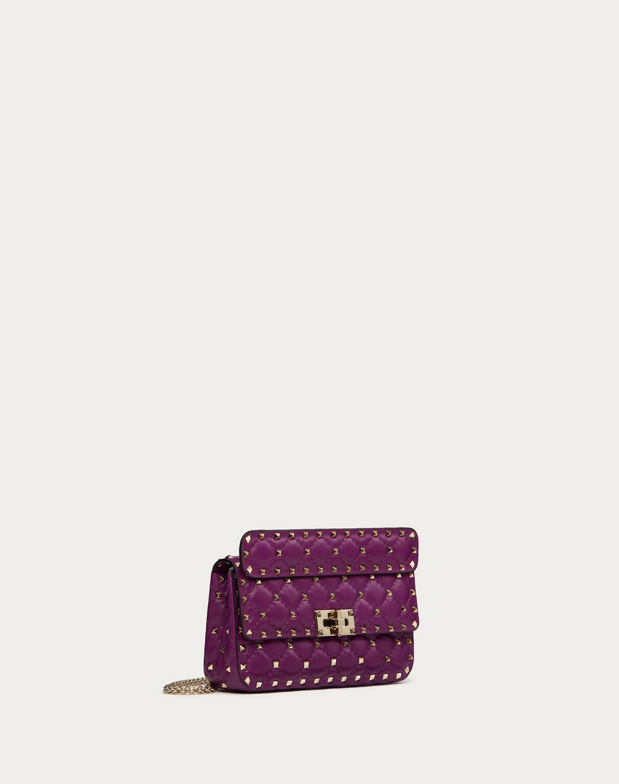 Valentino Small Nappa Rockstud Spike Bag Prune (XW0B0123NAPZA2)