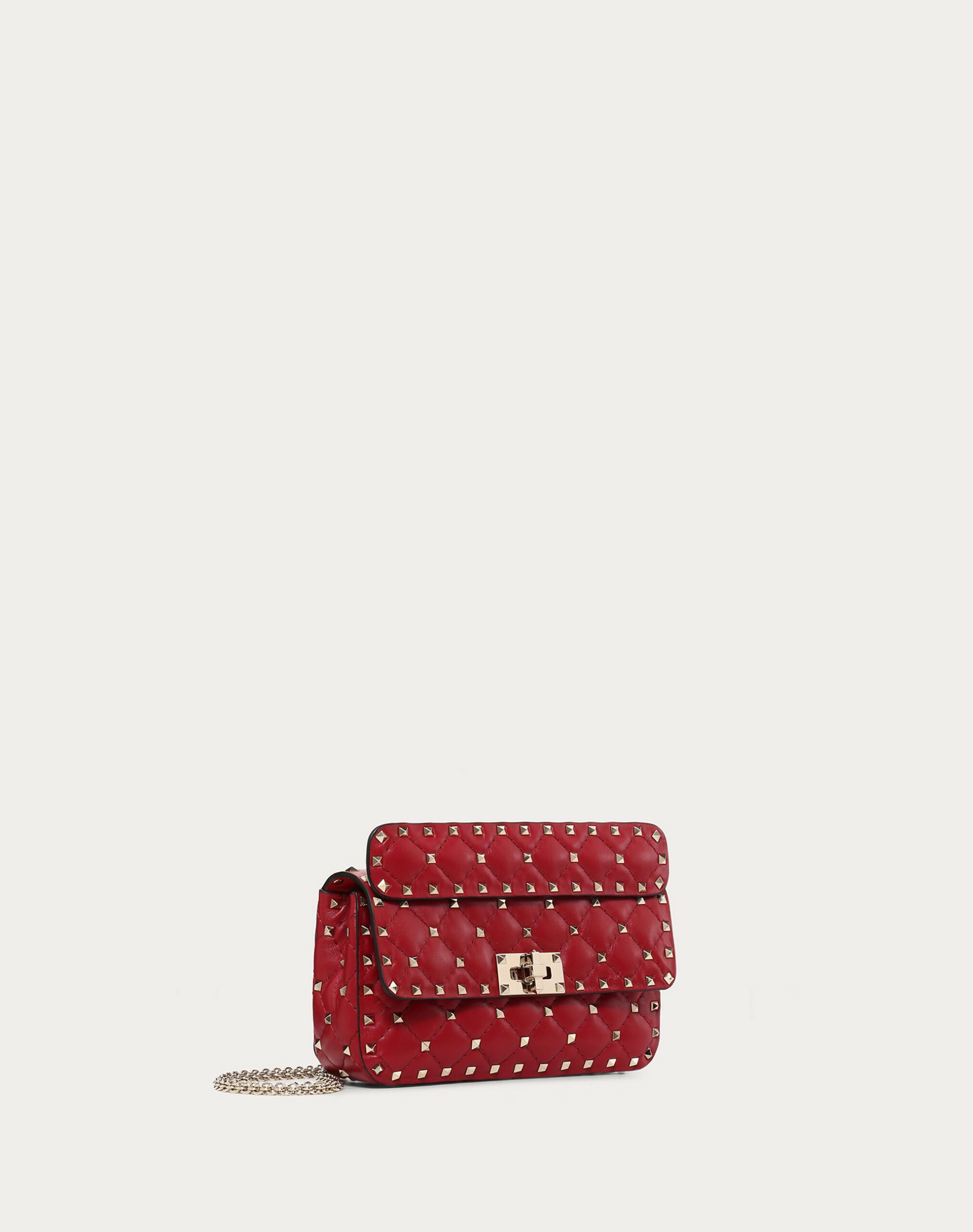 Valentino Small Rockstud Spike Nappa Leather Bag Rosso Valentino (ZW2B0123NAP0RO)