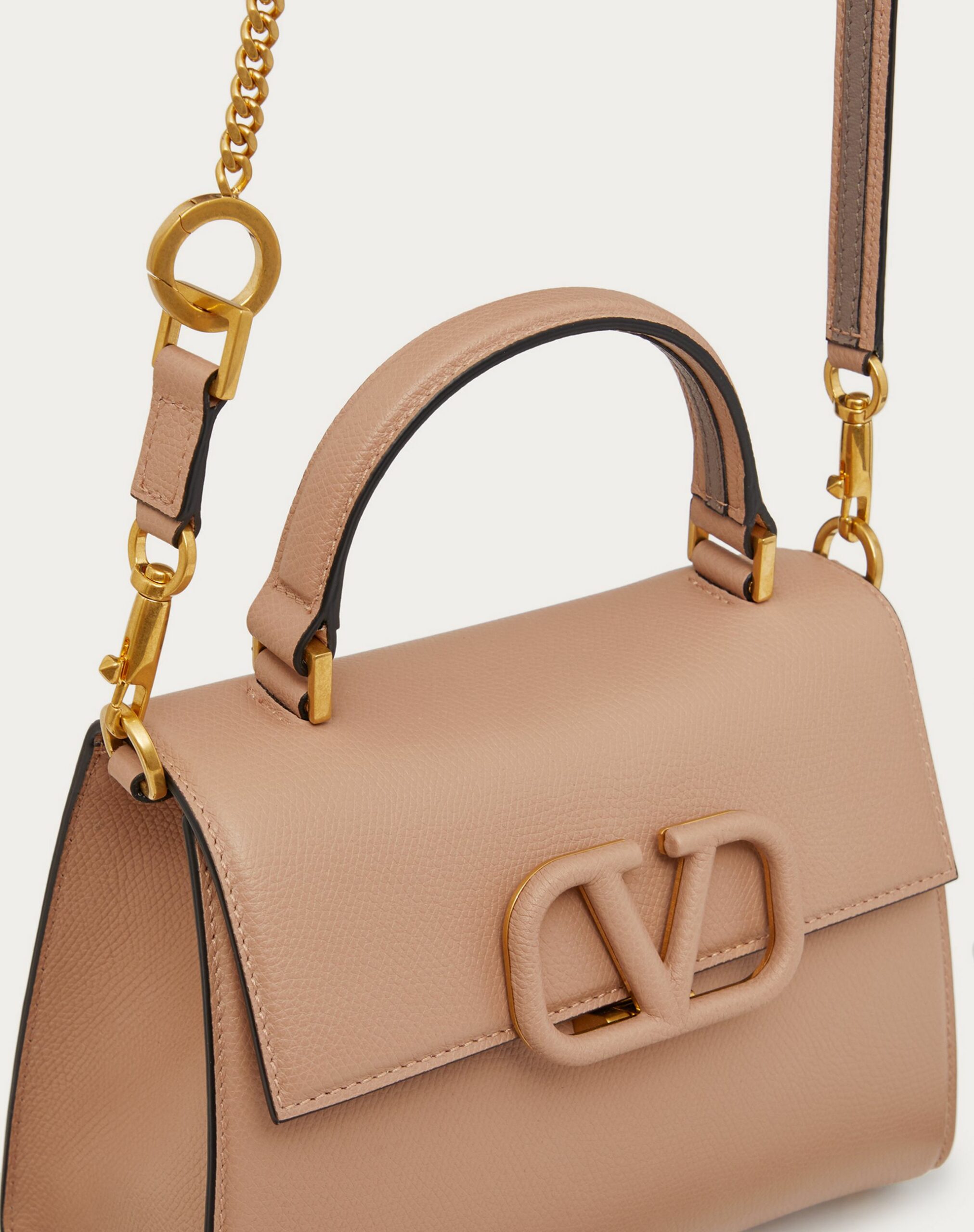 Valentino Small Vsling Grainy Calfskin Handbag Rose Cannelle (1W2B0F53KGW46R)