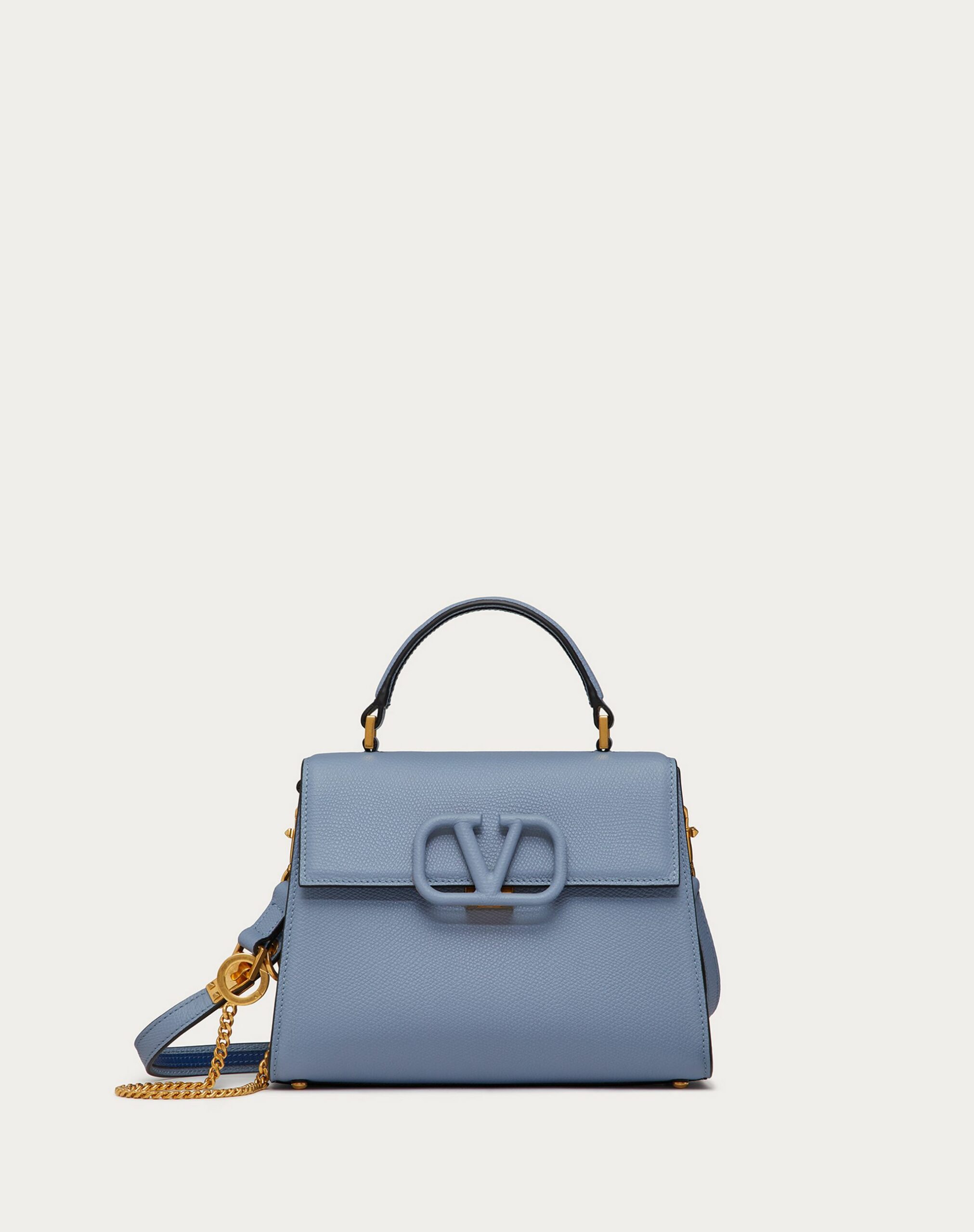 Valentino Small Vsling Grainy Calfskin Handbag Niagara (XW2B0F53KGW59T)