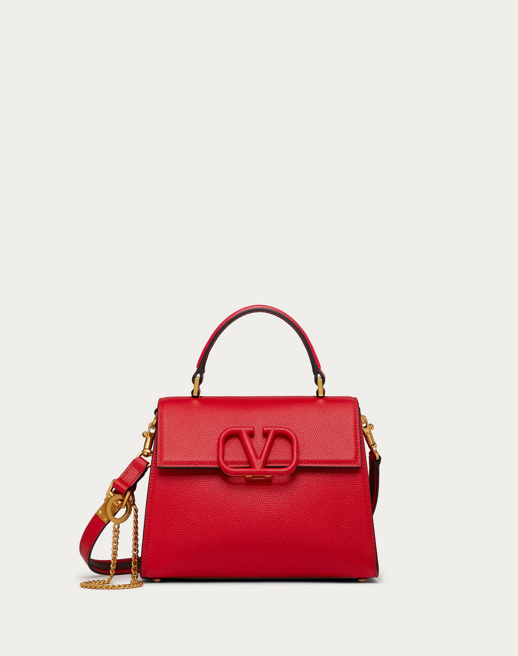 Valentino Small Vsling Grainy Calfskin Handbag Pure Red/rubin (XW2B0F53KGWCU8)