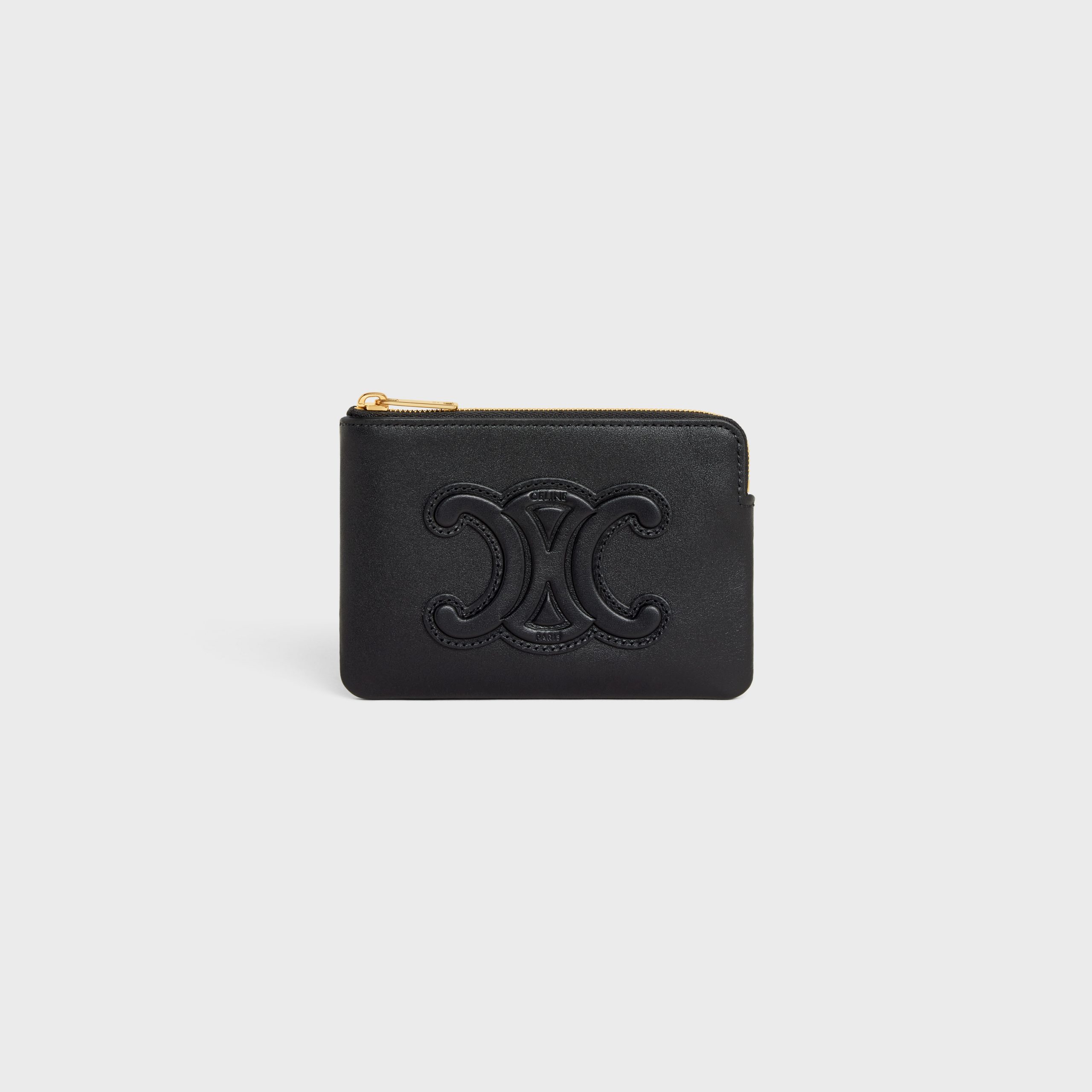 Celine Coin & Card Pouch In Smooth Calfskin – Black – 10C663DR8.38NO