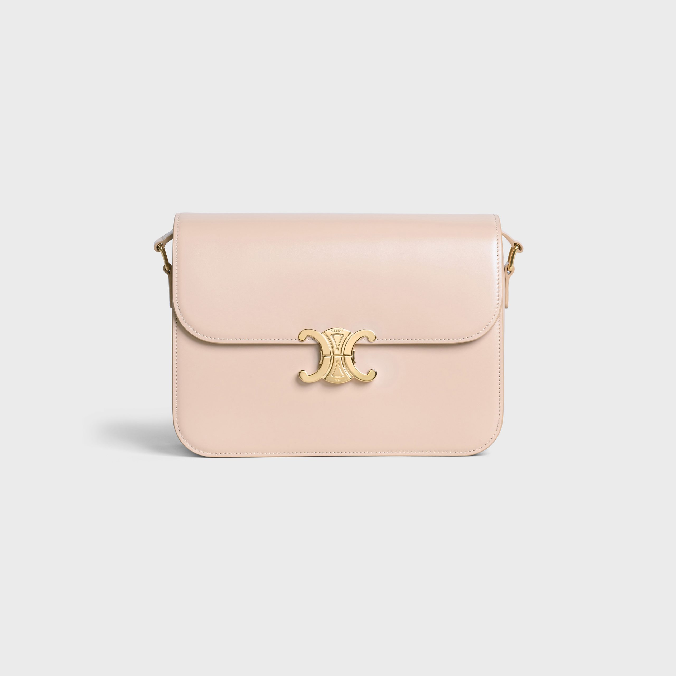 Celine Large Triomphe Bag In Shiny Calfskin – Nude – 187353BF4.03ND