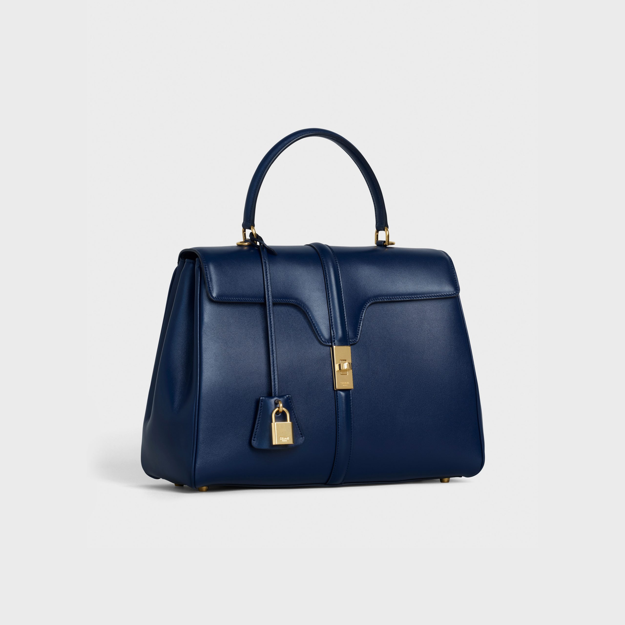 Celine Medium 16 Bag In Satinated Calfskin – Dark Blue – 187373BEY.07BF