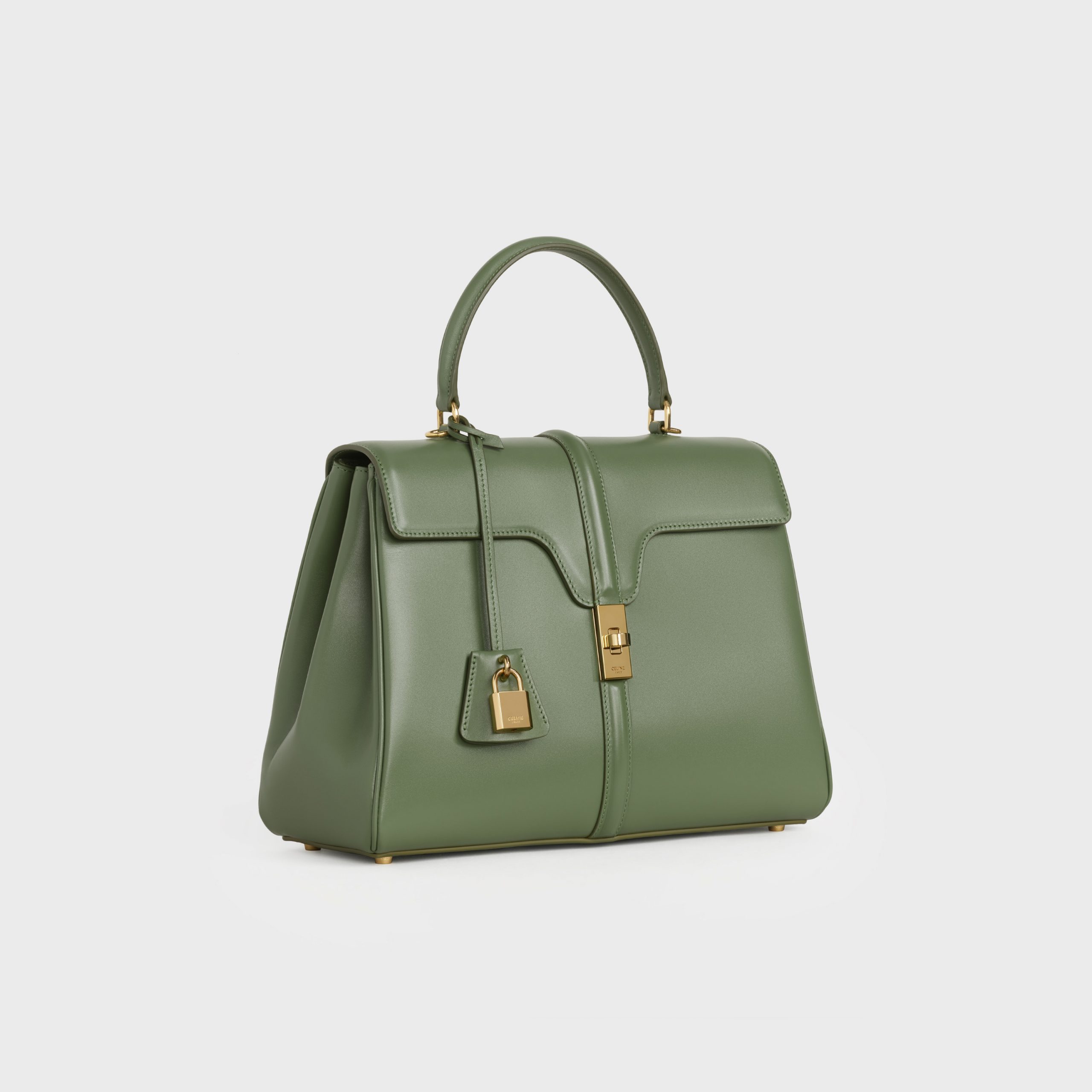 Celine Medium 16 Bag In Satinated Calfskin – Light Khaki – 187373BEY.15LK