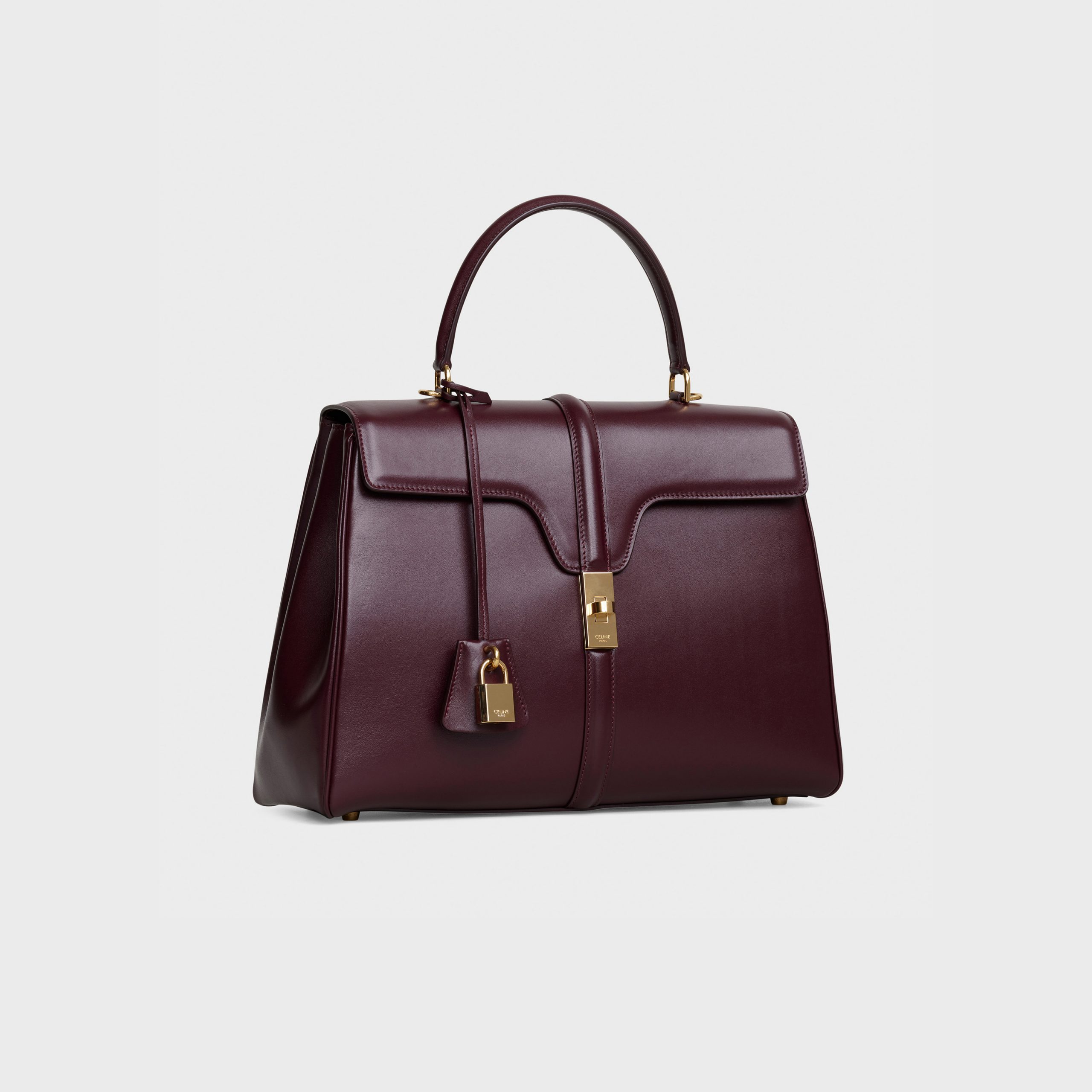 Celine Medium 16 Bag In Satinated Calfskin – Burgundy – 187373BEY.28BD