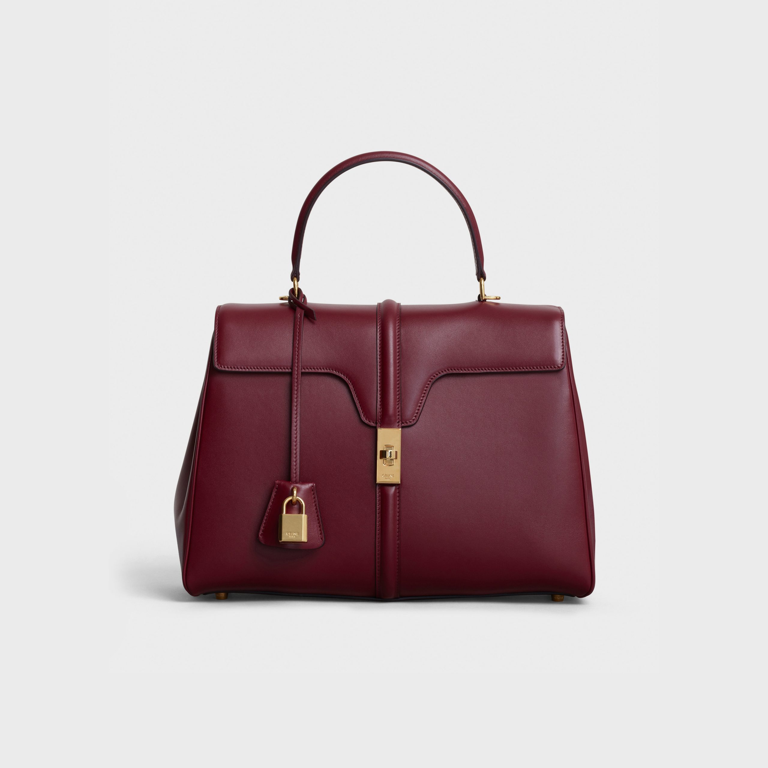 Celine Medium 16 Bag In Satinated Calfskin – Light Burgundy – 187373BEY.28LB