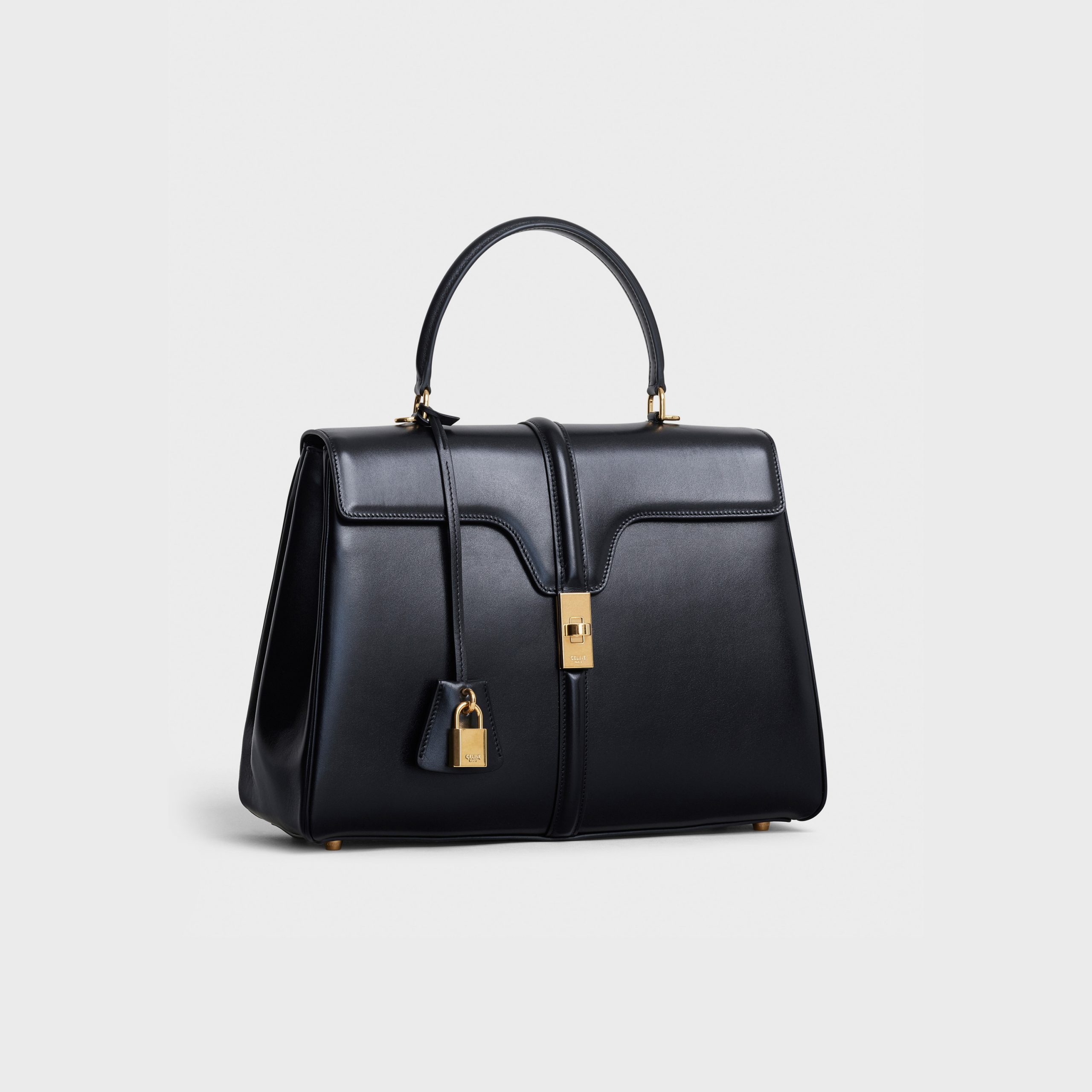 Celine Medium 16 Bag In Satinated Calfskin – Black – 187373BEY.38NO