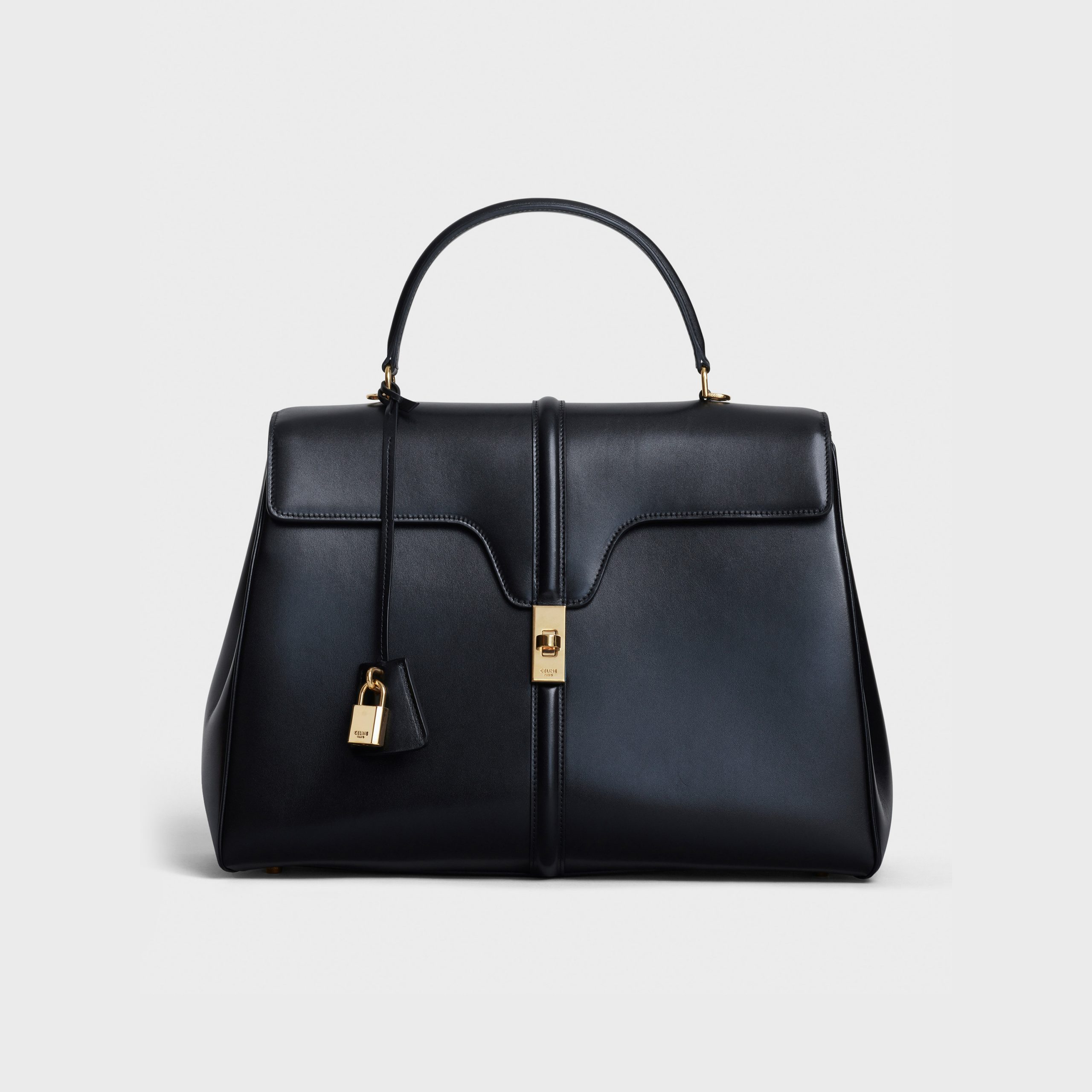 Celine Large 16 Bag In Satinated Calfskin – Black – 187573BEY.38NO