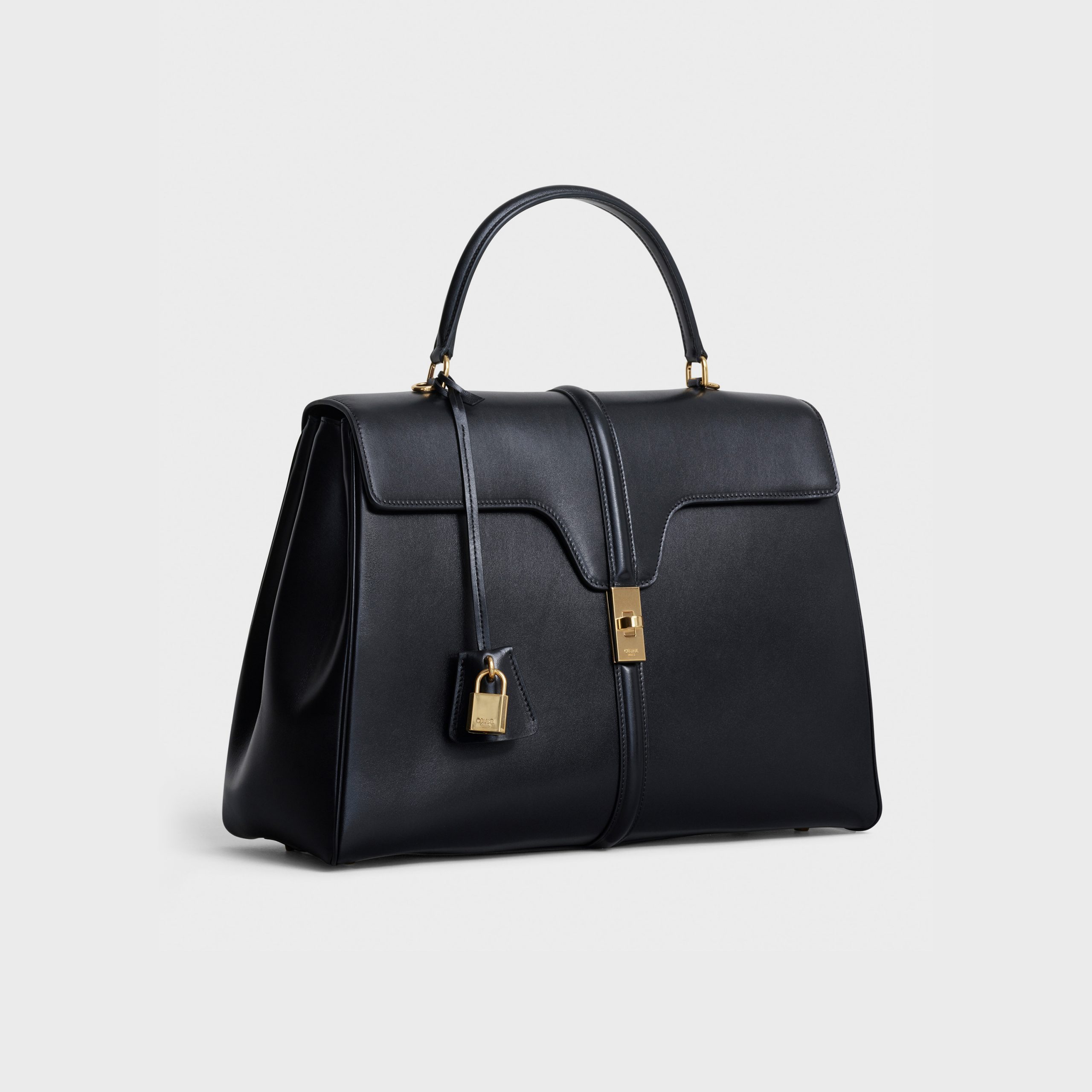 Celine Large 16 Bag In Satinated Calfskin – Black – 187573BEY.38NO