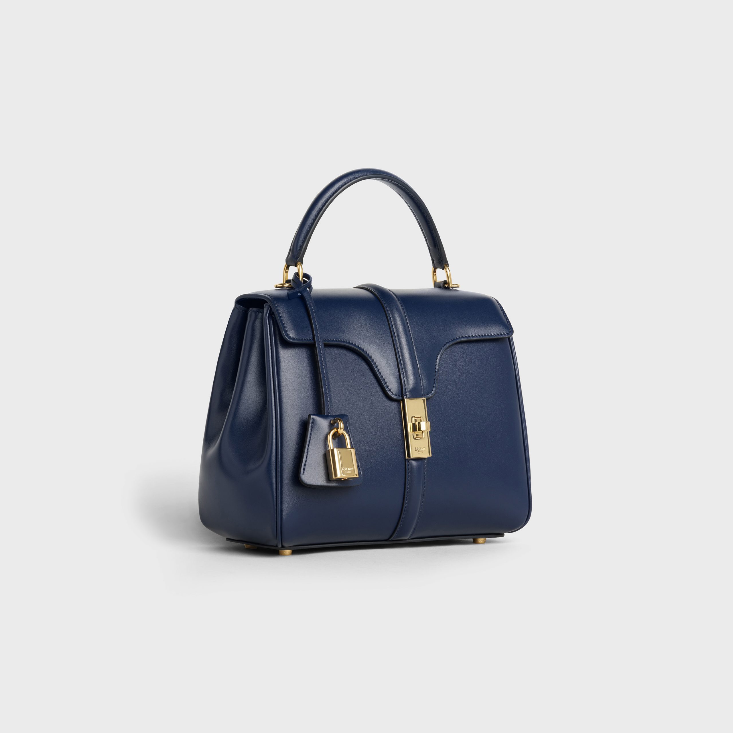 Celine Small 16 Bag In Satinated Calfskin – Dark Blue – 188003BEY.07BF