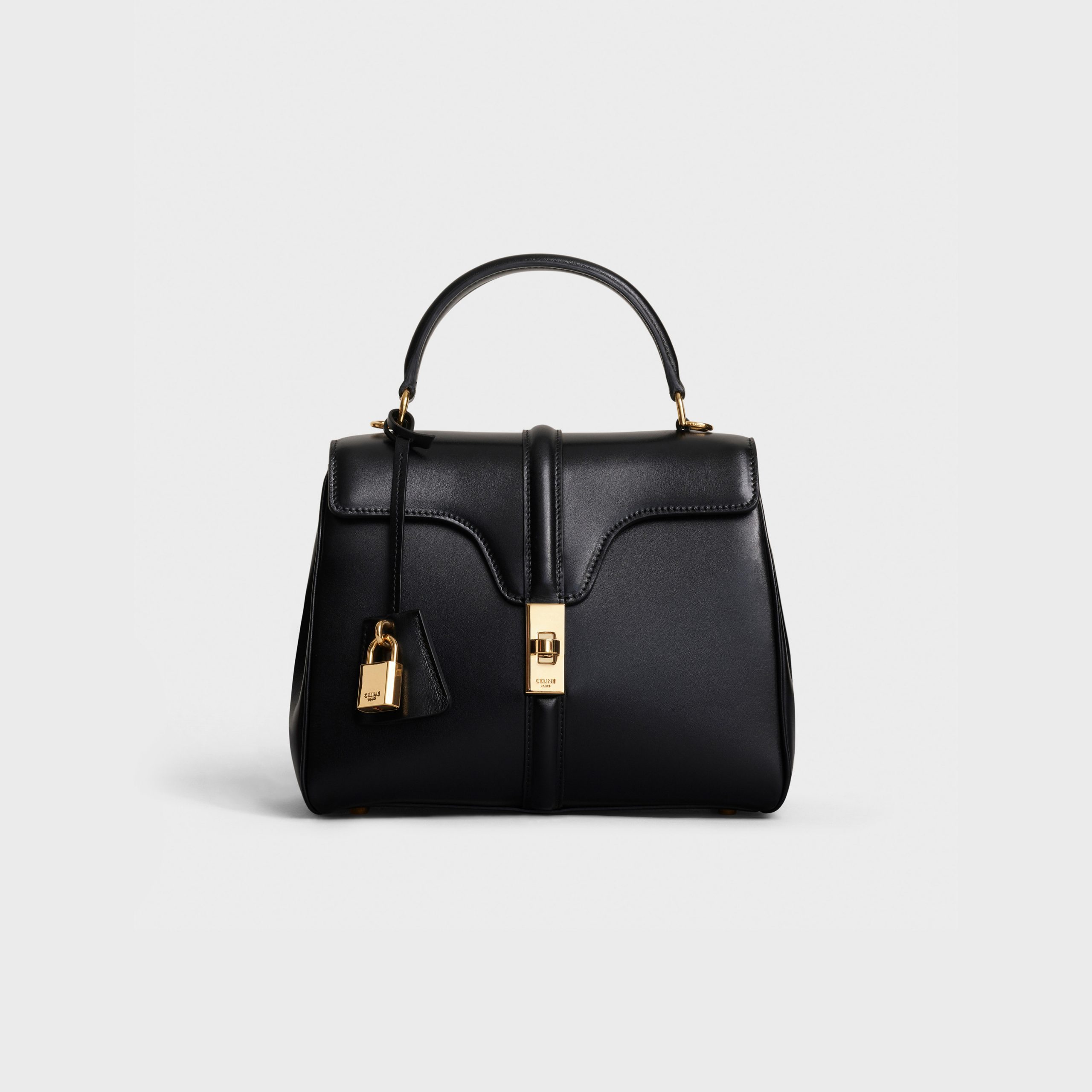 Celine Small 16 Bag In Satinated Calfskin – Black – 188003BEY.38NO