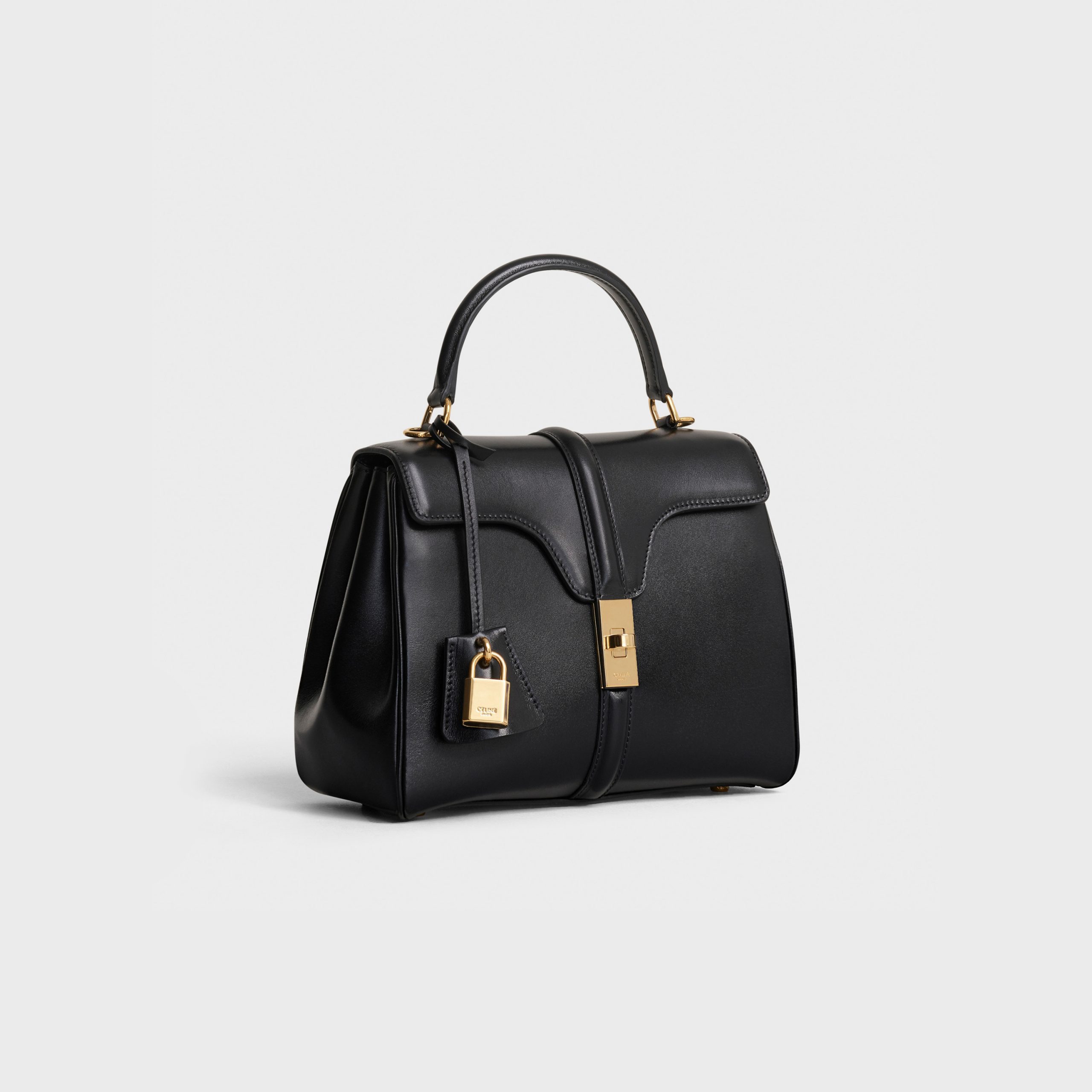 Celine Small 16 Bag In Satinated Calfskin – Black – 188003BEY.38NO