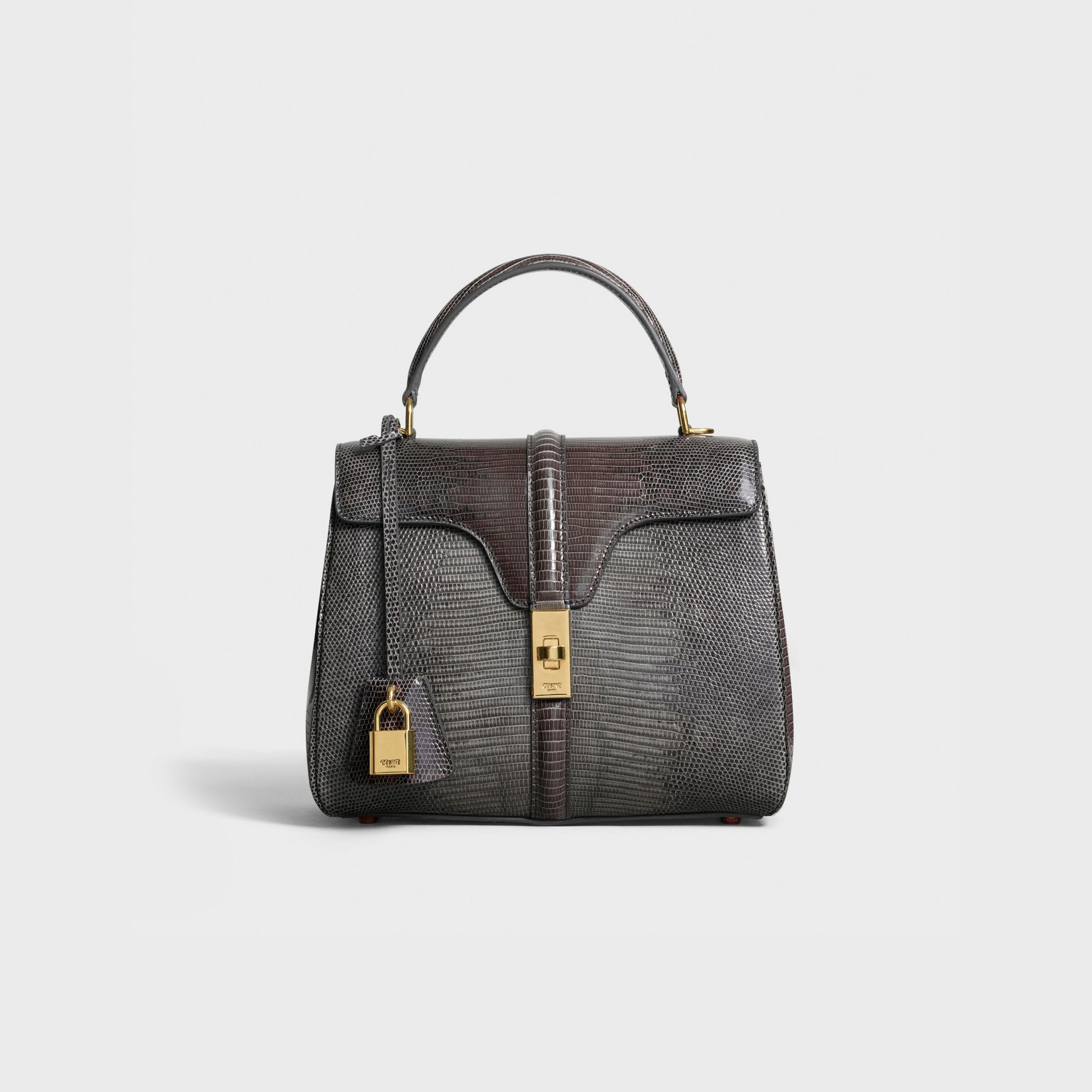 Celine Small 16 Bag In Lizard – Anthracite – 188004BF2.10AN