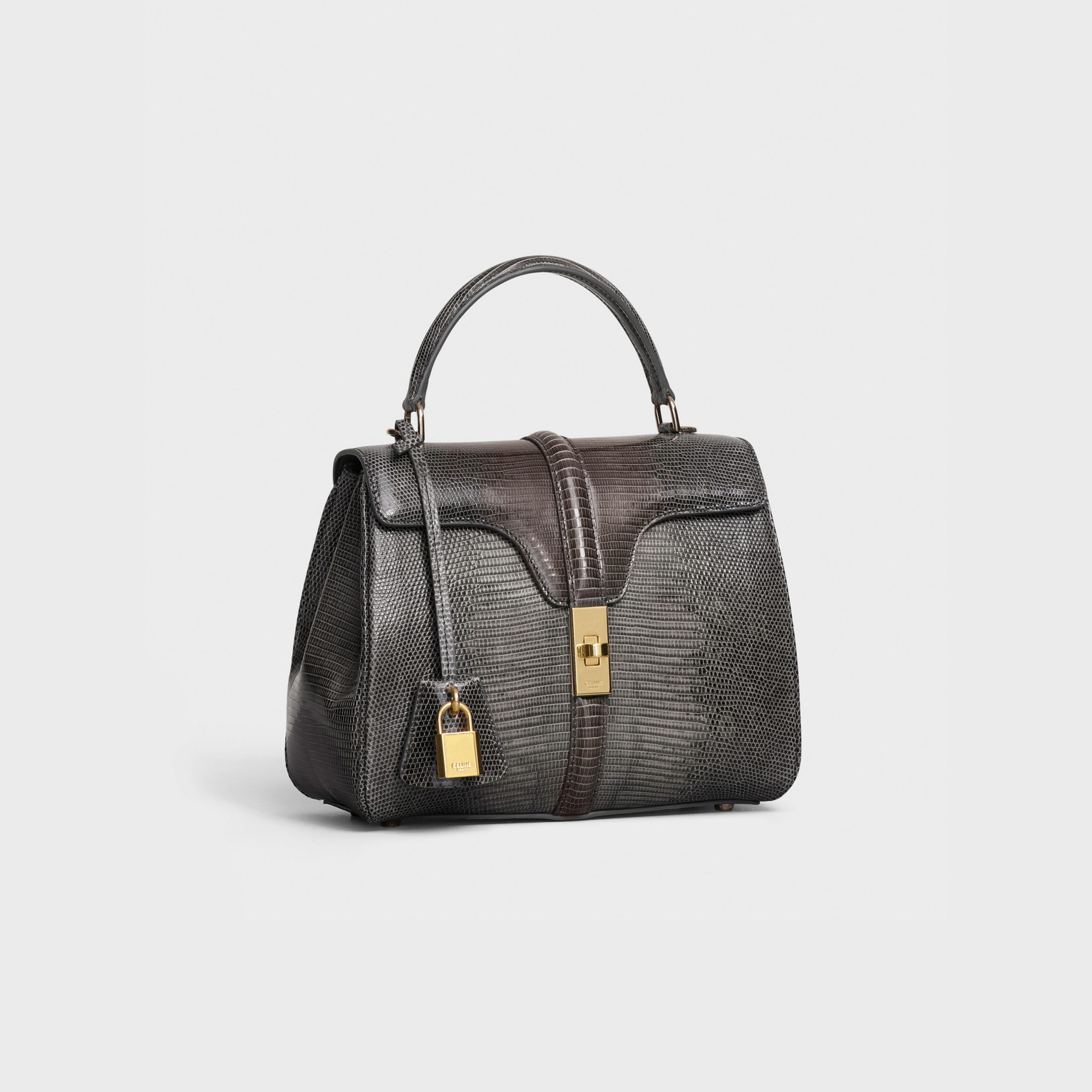 Celine Small 16 Bag In Lizard – Anthracite – 188004BF2.10AN