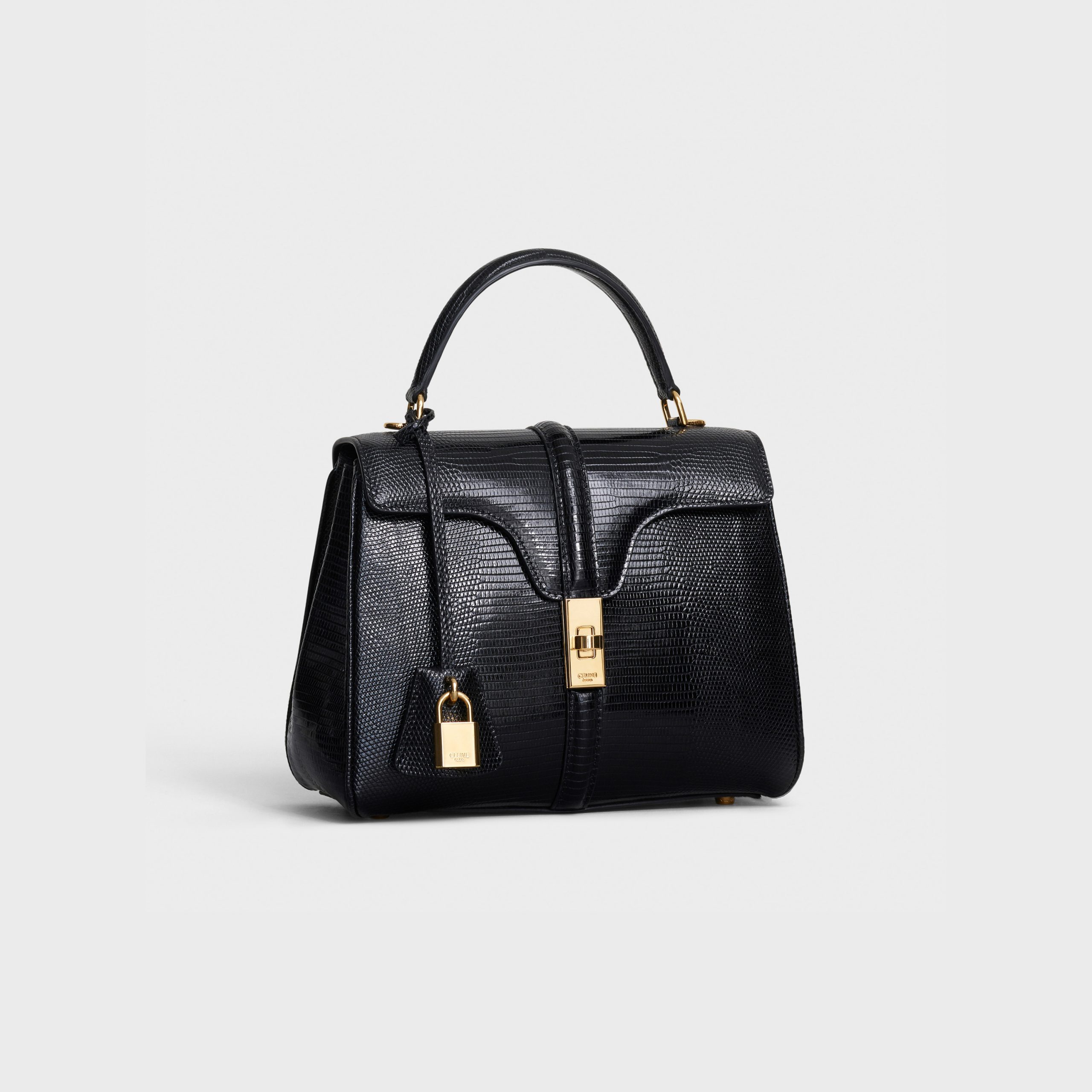 Celine Small 16 Bag In Lizard – Black – 188004BF2.38NO