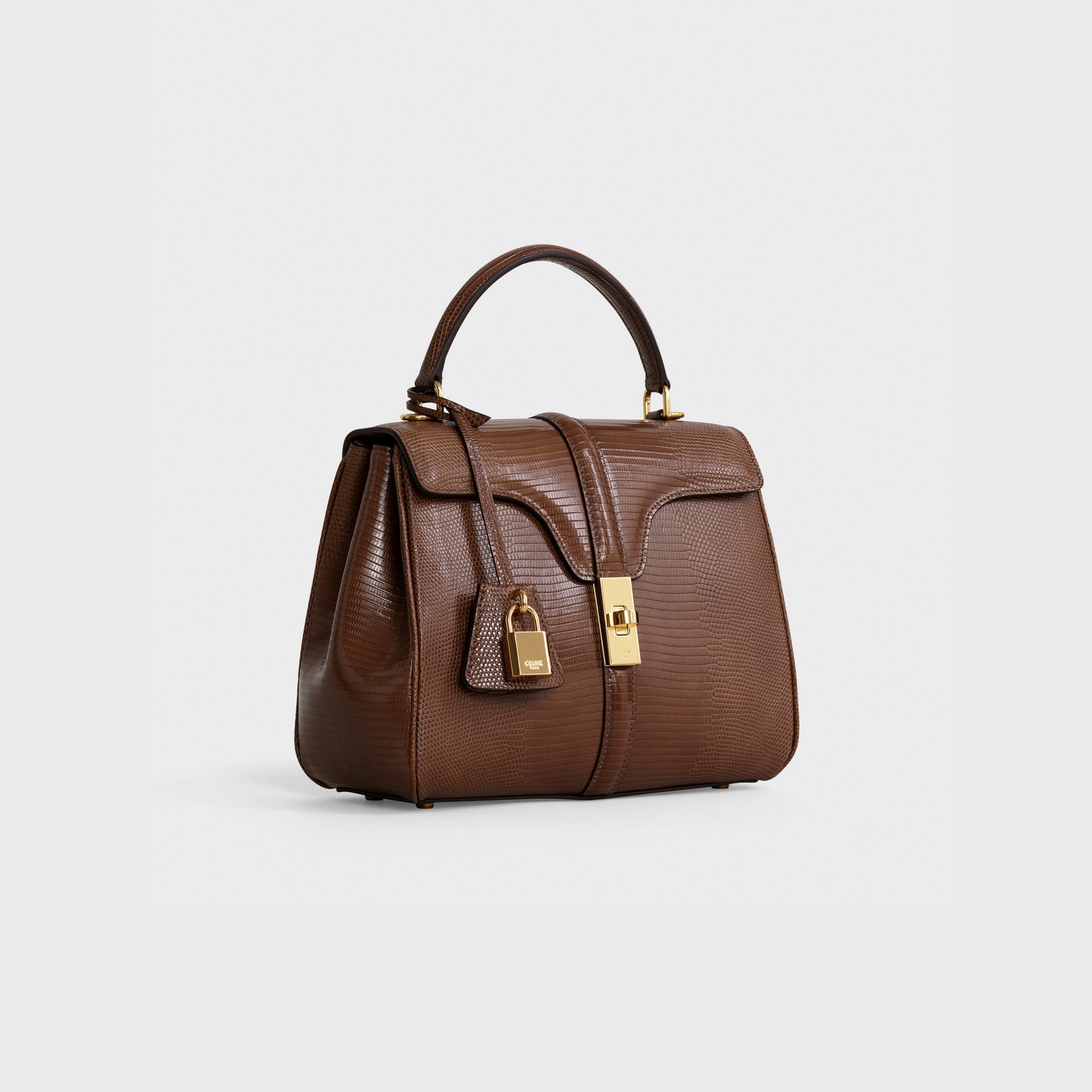 Celine Small 16 Bag In Lizard – Camel – 188004BFE.04FG