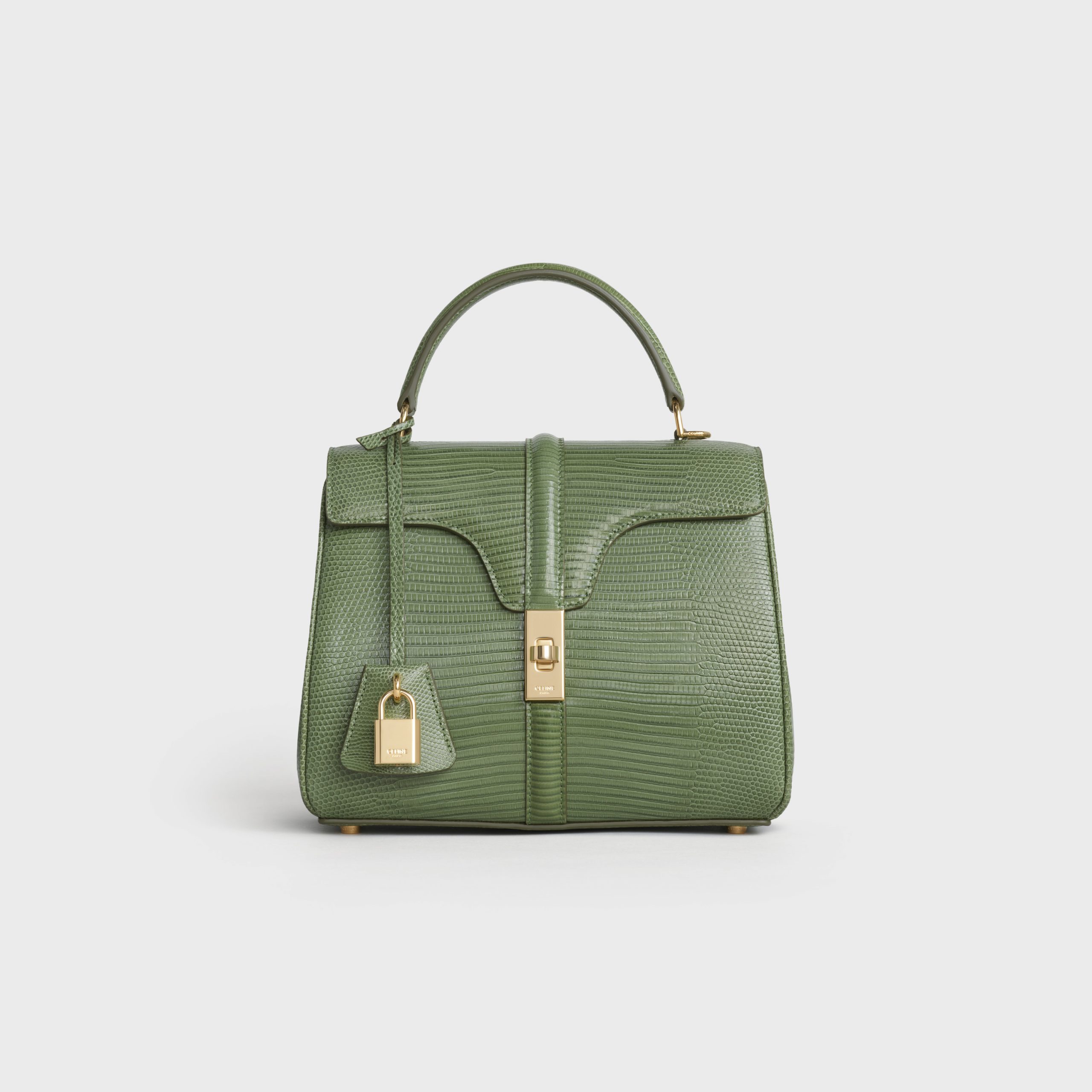 Celine Small 16 Bag In Lizard – Light Khaki – 188004BFE.15LK