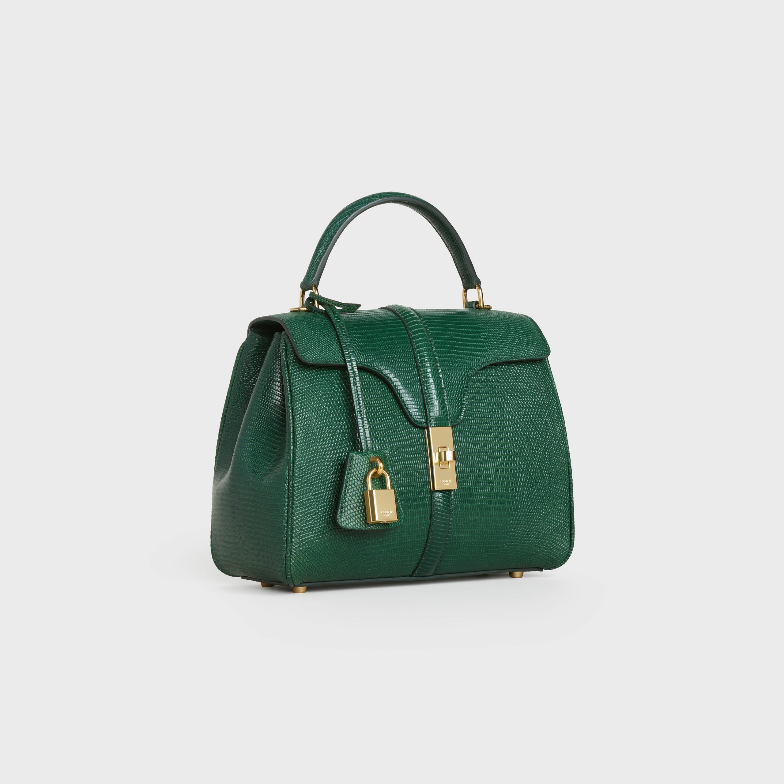 Celine Small 16 Bag In Lizard – Malachite – 188004BFE.30MA