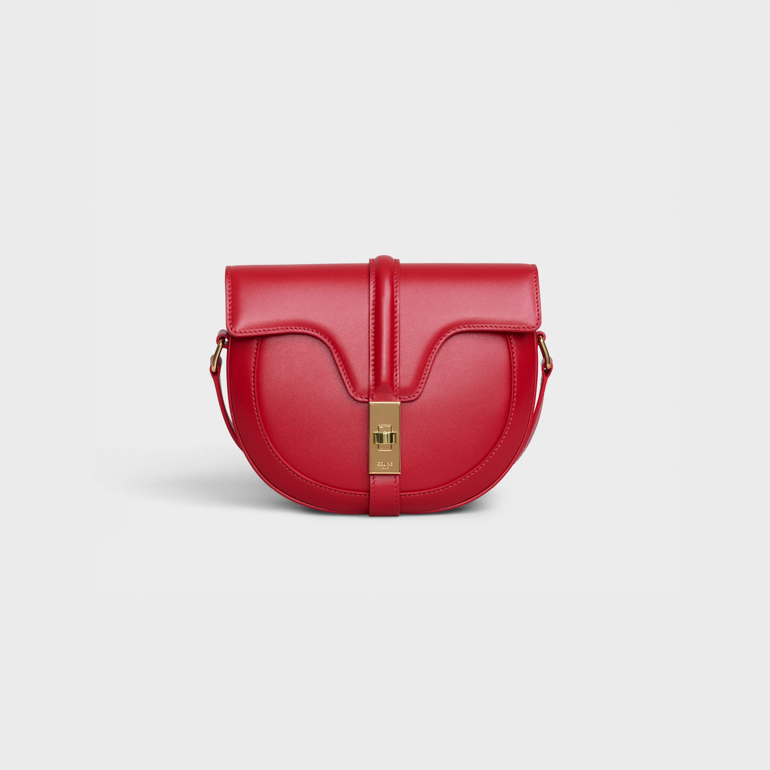 Celine Small Besace 16 Bag In Satinated Calfskin – Red – 188013BEY.27ED