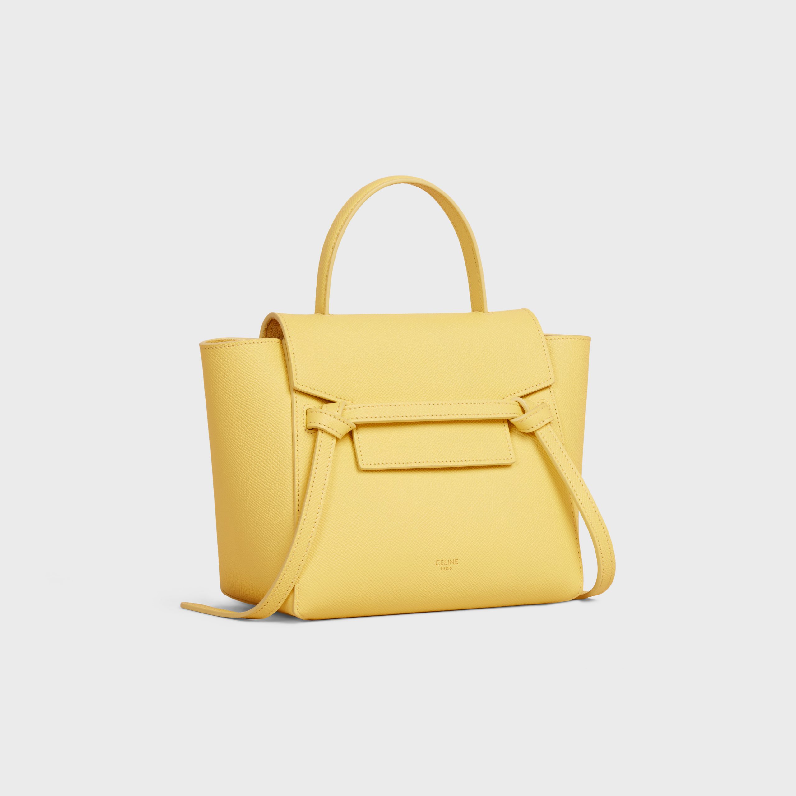 Celine Nano Belt Bag In Grained Calfskin – Acacia – 189003ZVA.11AC