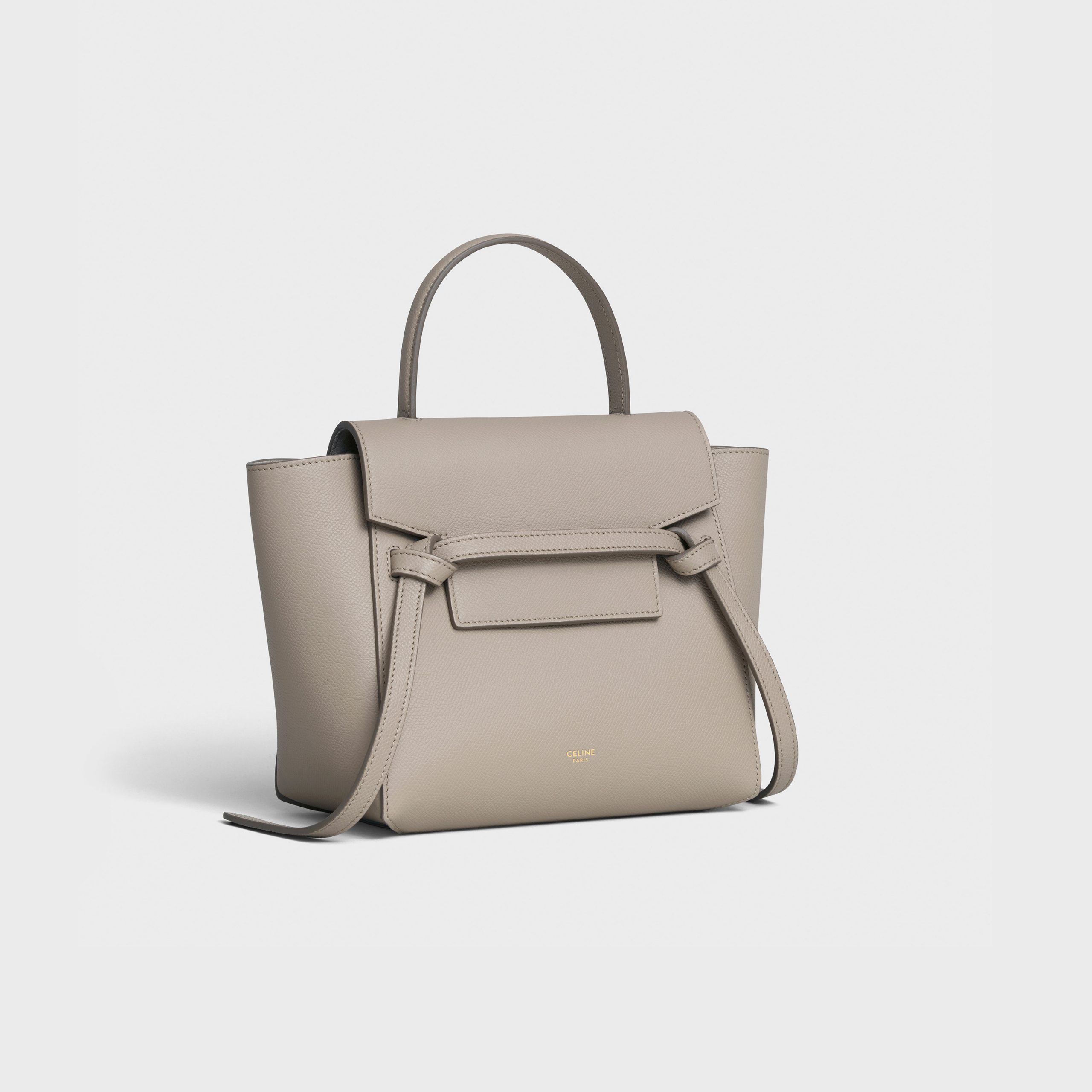 Celine Nano Belt Bag In Grained Calfskin – Light Taupe – 189003ZVA.18LT