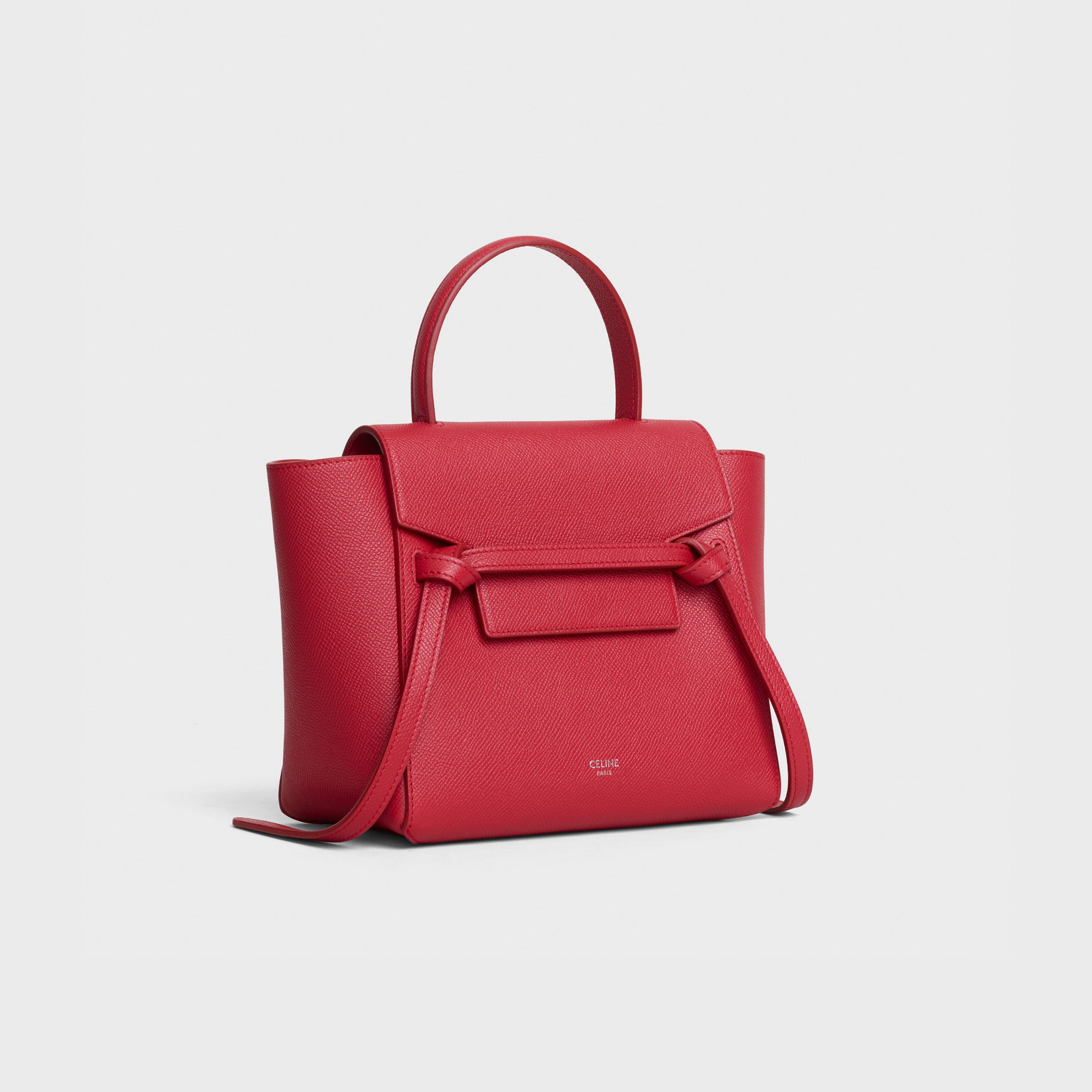 Celine Nano Belt Bag In Grained Calfskin – Red – 189003ZVA.27ED