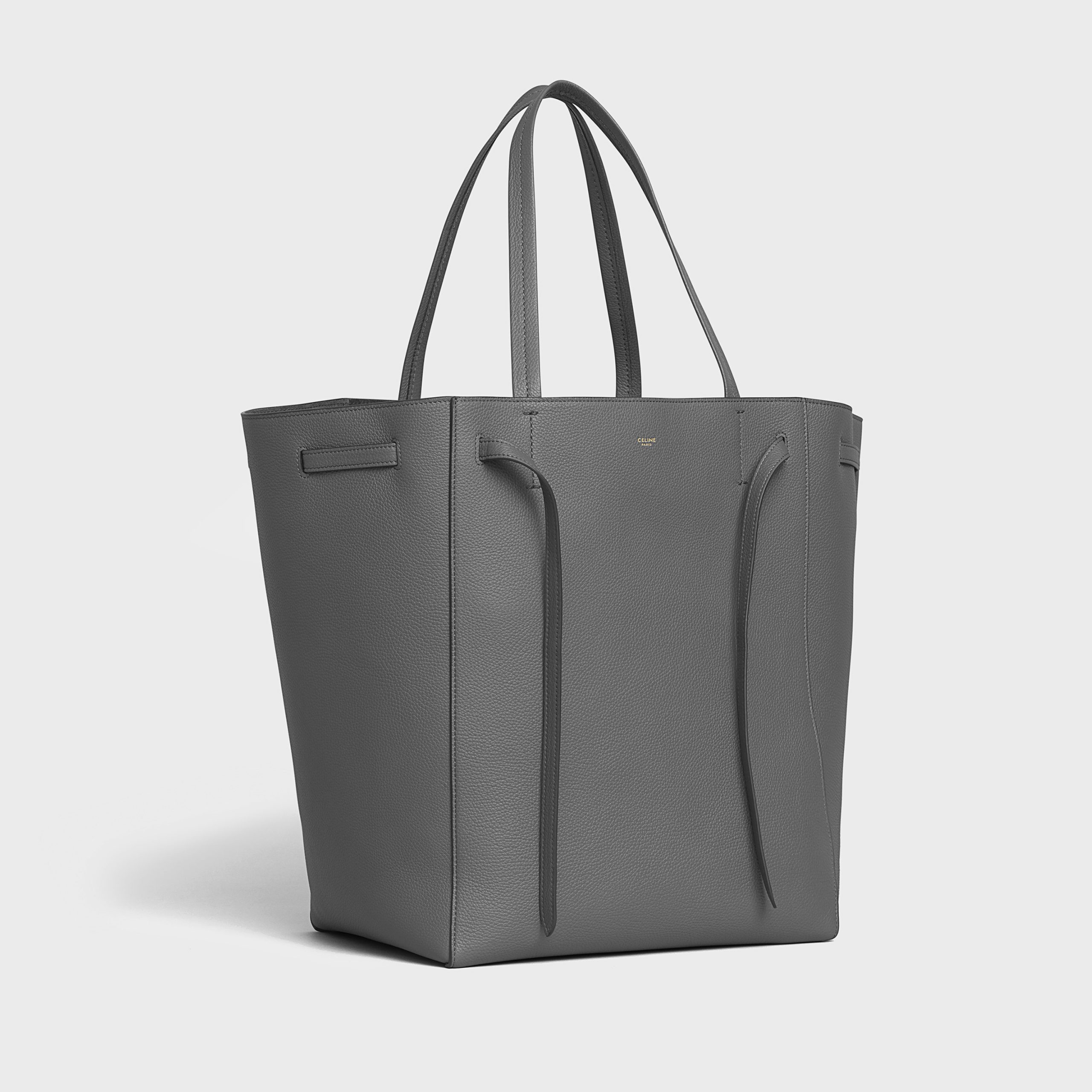Celine Medium Cabas Phantom In Soft Grained Calfskin – Grey – 189143TNI.10DC