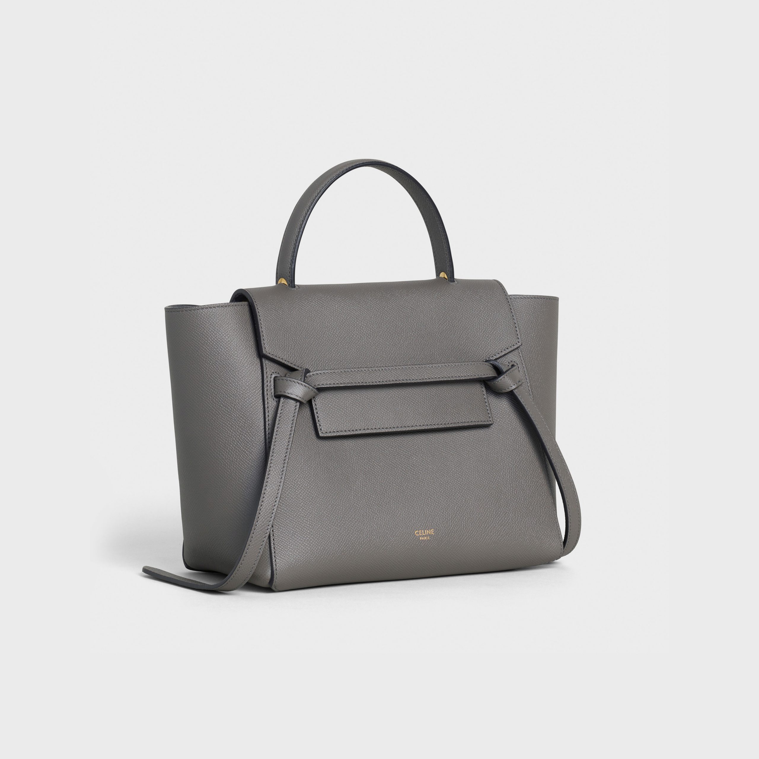 Celine Micro Belt Bag In Grained Calfskin – Grey – 189153ZVA.10DC