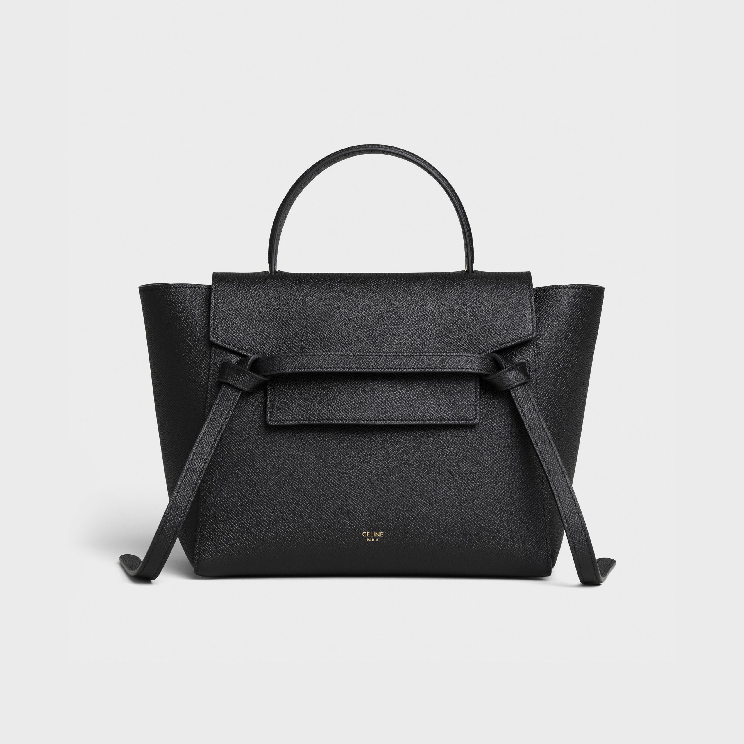 Celine Micro Belt Bag In Grained Calfskin – Black – 189153ZVA.38NO