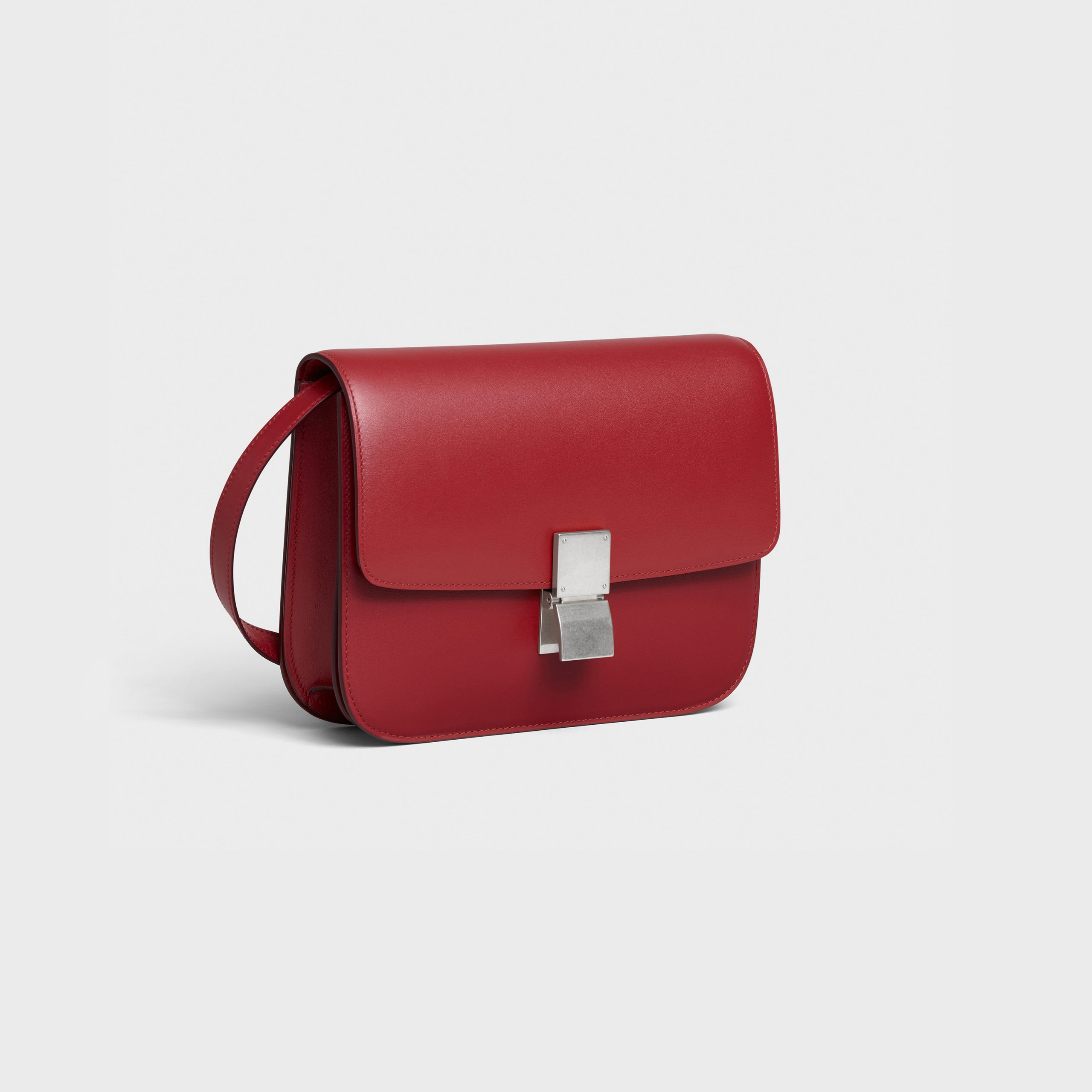 Celine Medium Classic Bag In Box Calfskin – Red – 189173DLS.27ED