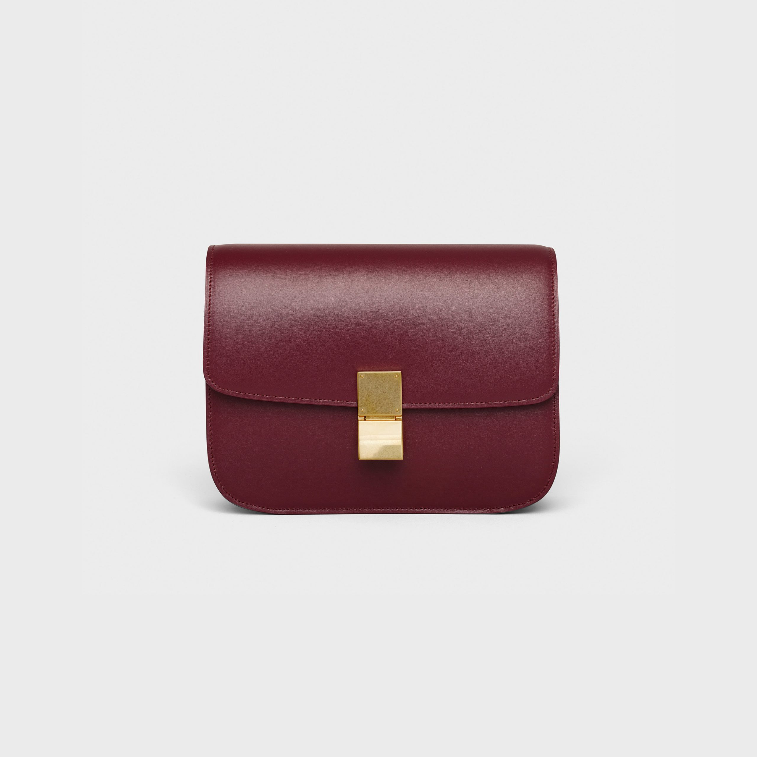 Celine Medium Classic Bag In Box Calfskin – Burgundy – 189173DLS.28BD