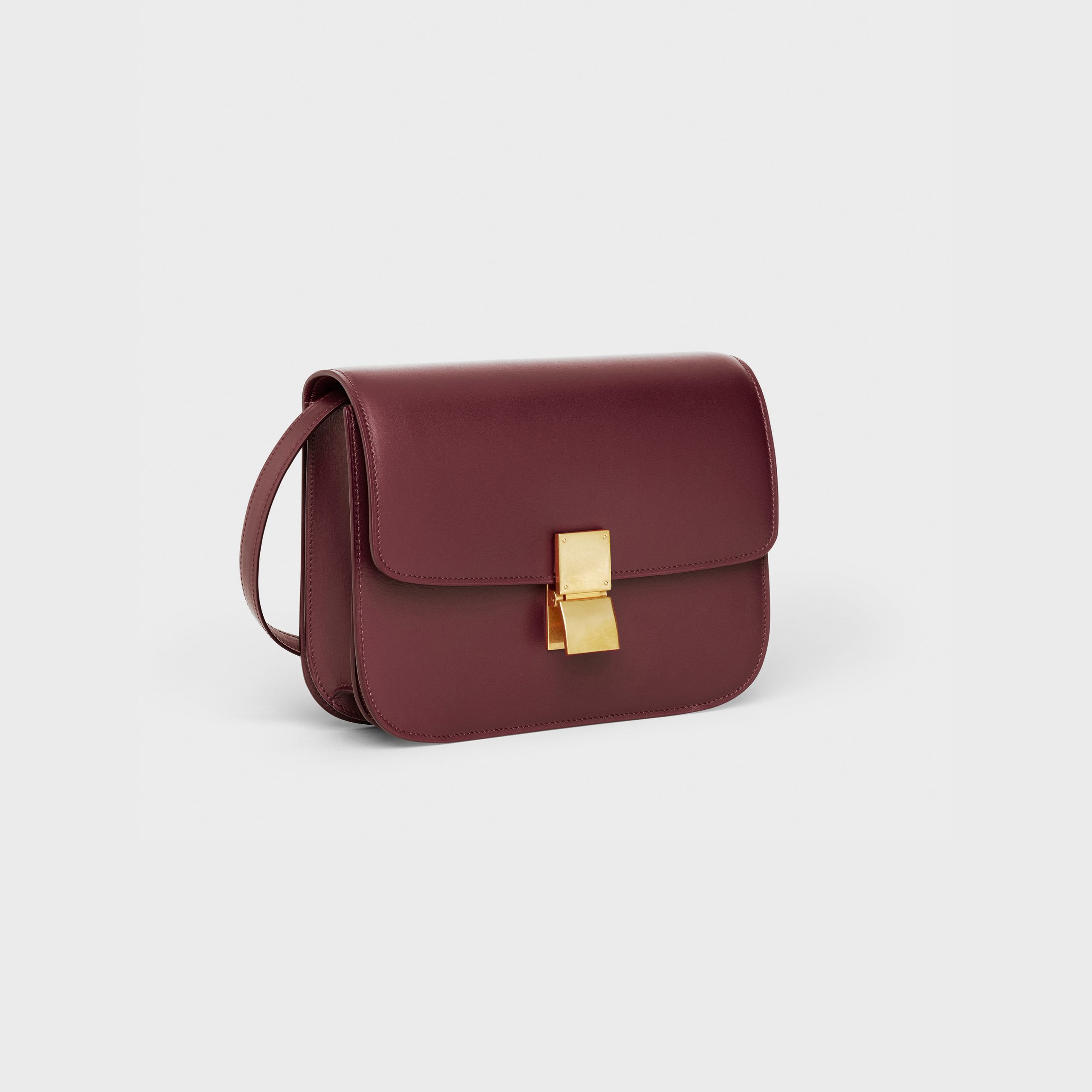 Celine Medium Classic Bag In Box Calfskin – Burgundy – 189173DLS.28BD