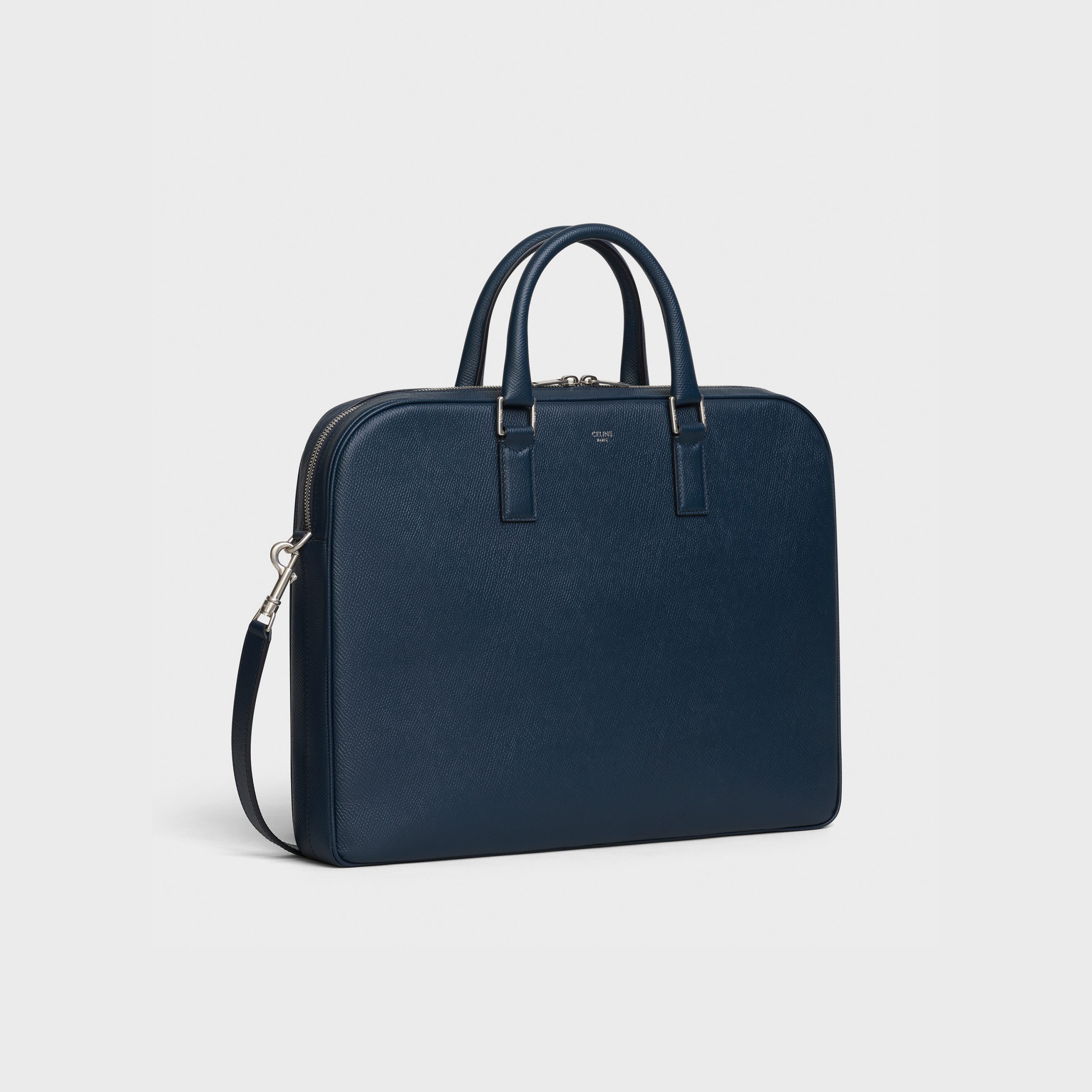 Celine Medium Briefcase In Grained Calfskin – Navy Blue – 190423BO6.07OC