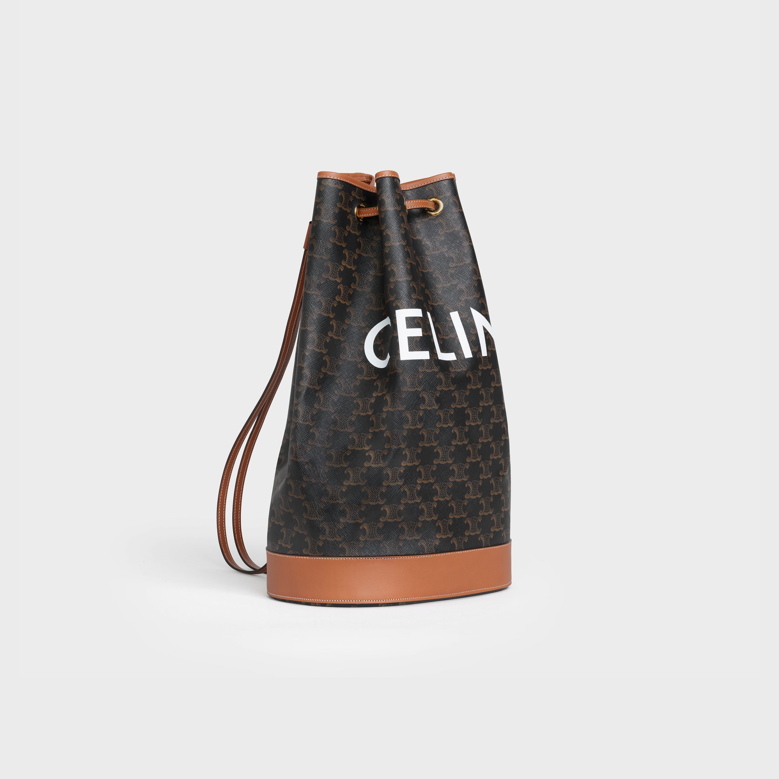 Celine Medium Sailor Bag In Triomphe Canvas With Celine Print – Tan – 191532BZK.04LU