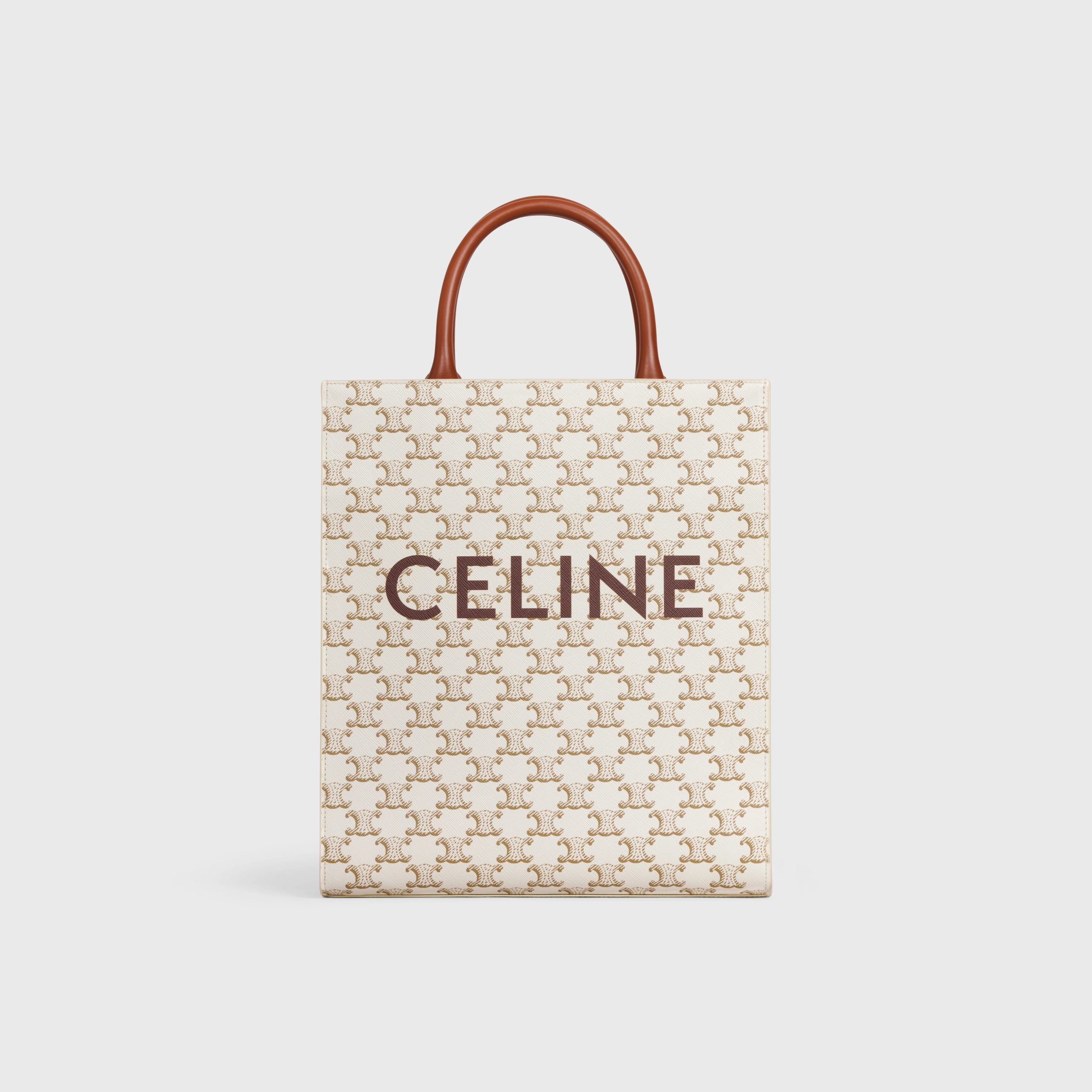 Celine Small Vertical Cabas In Triomphe Canvas – White – 191542BZK.01BC