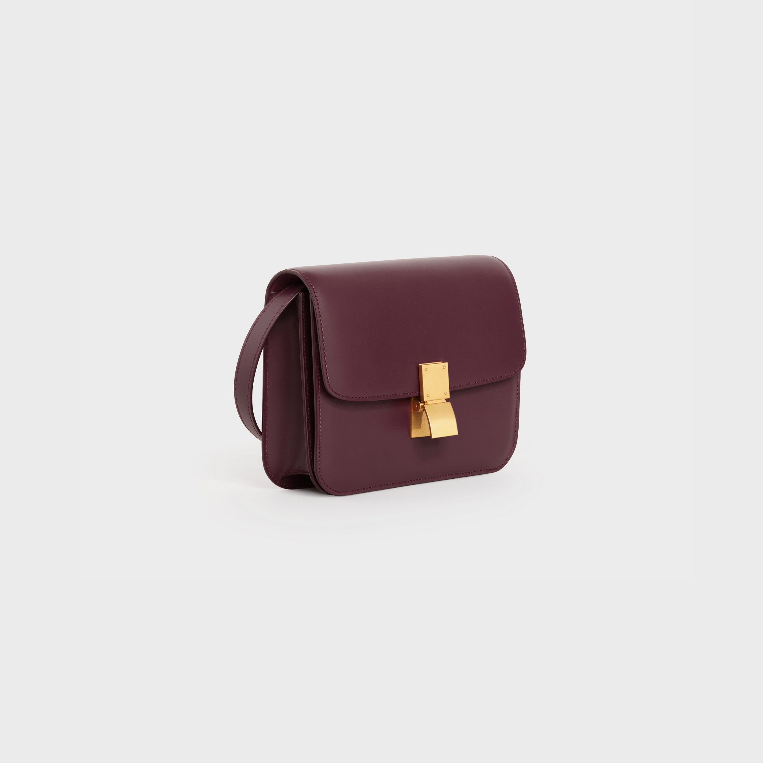 Celine Teen Classic Bag In Box Calfskin – Burgundy – 192523DLS.28BD