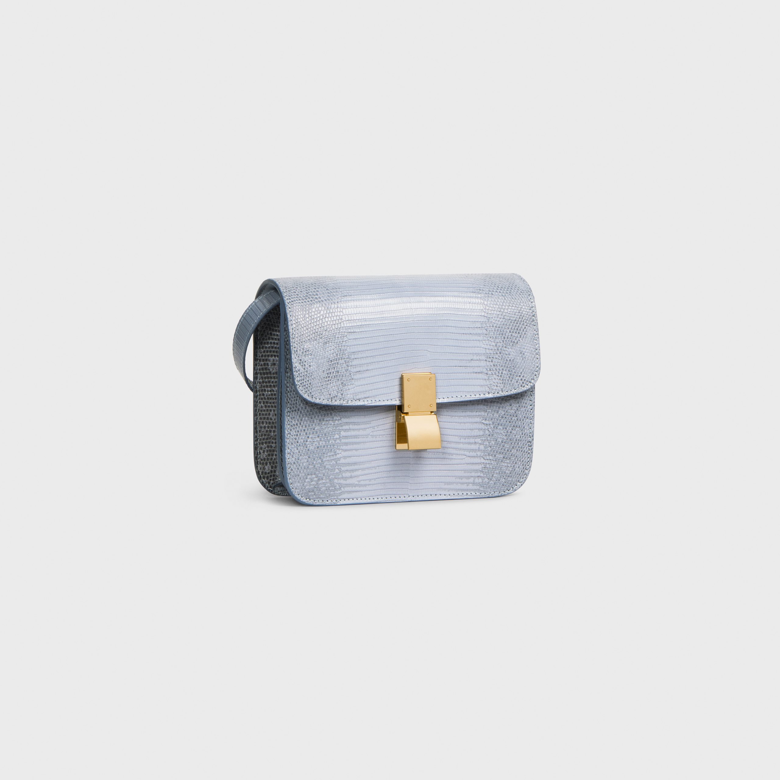 Celine Teen Classic Bag In Lizard – Arctic Blue – 192524TLC.07AU